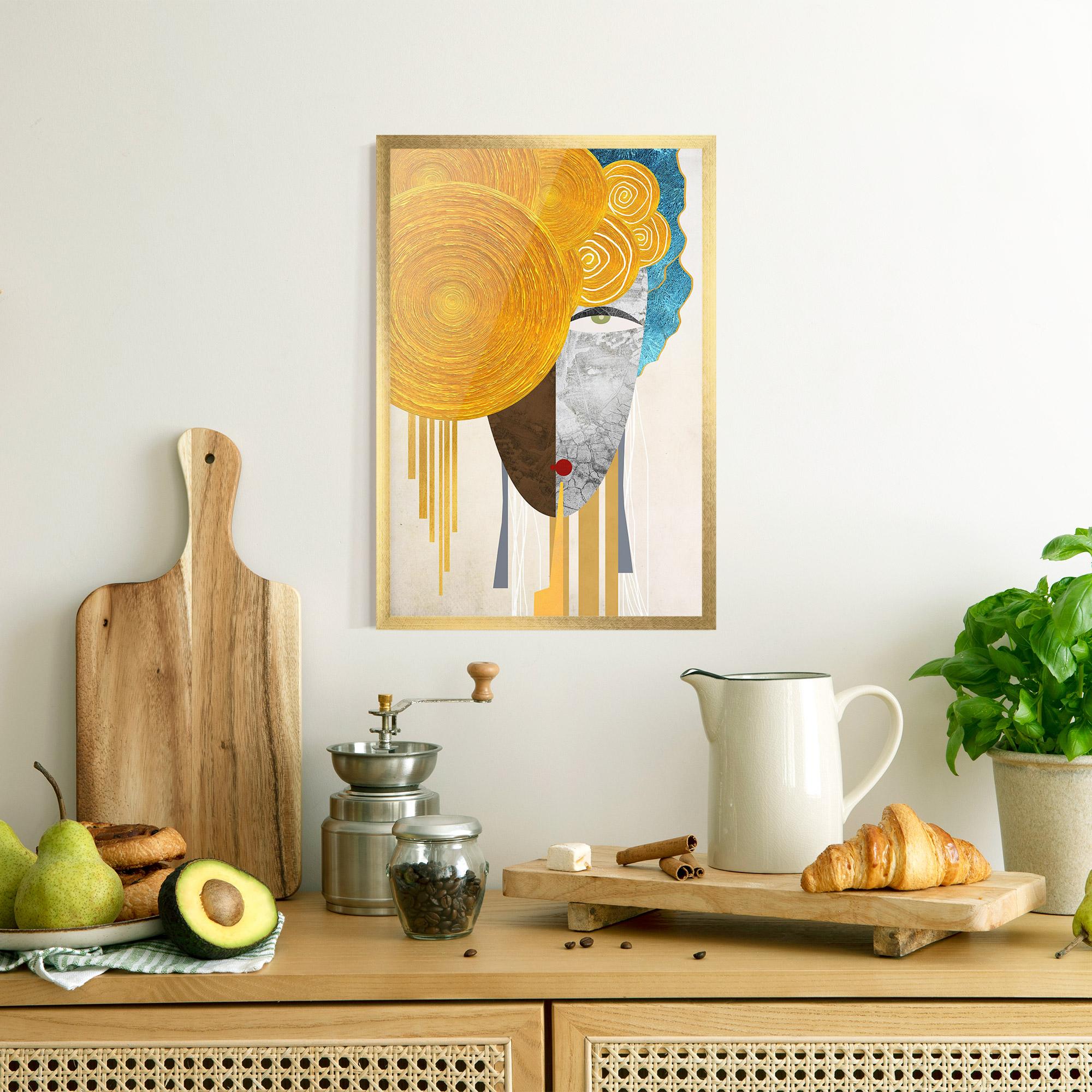 Keretezett Poszter Abstract Grey Face 1 mockup 8