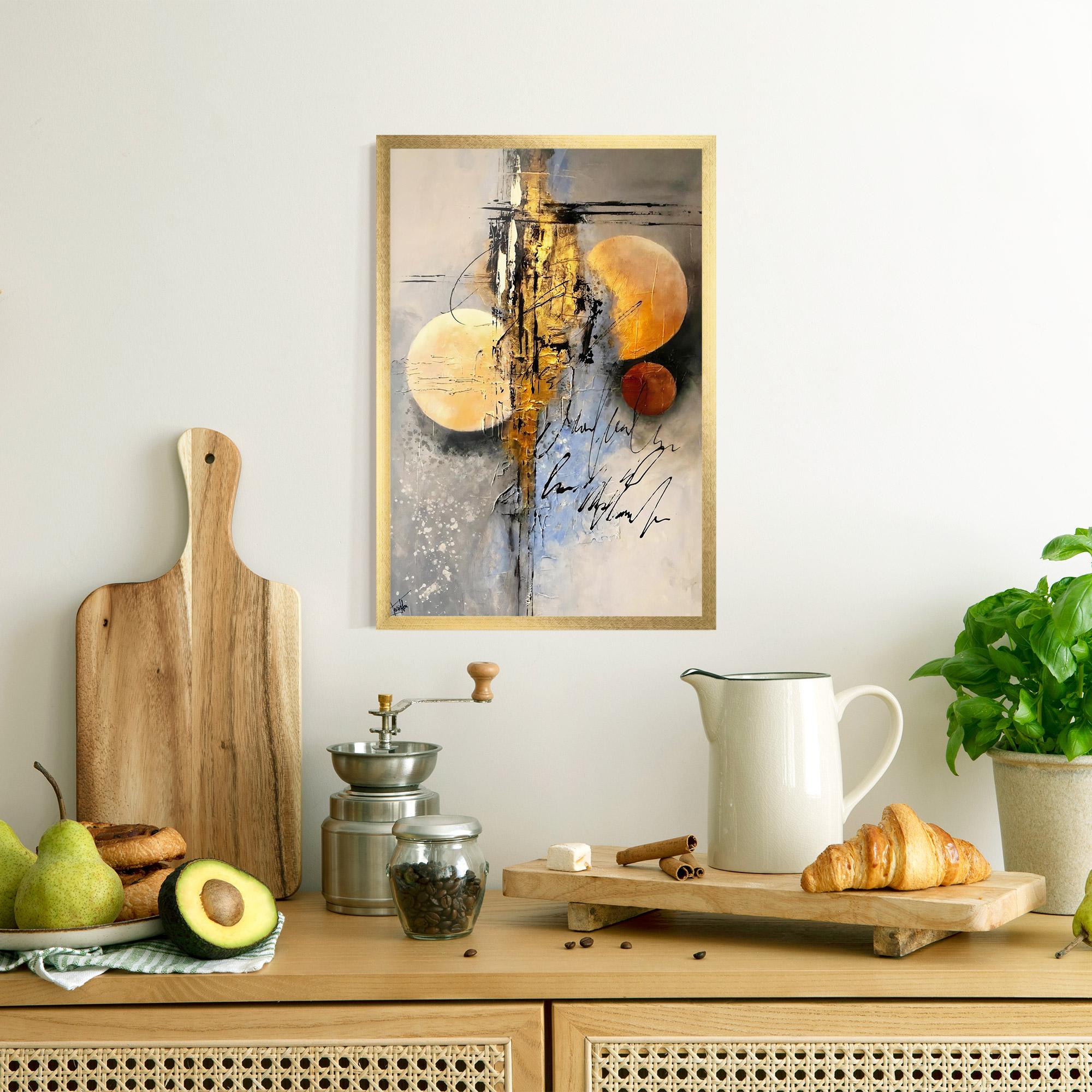 Keretezett Poszter Abstract Moons mockup 8