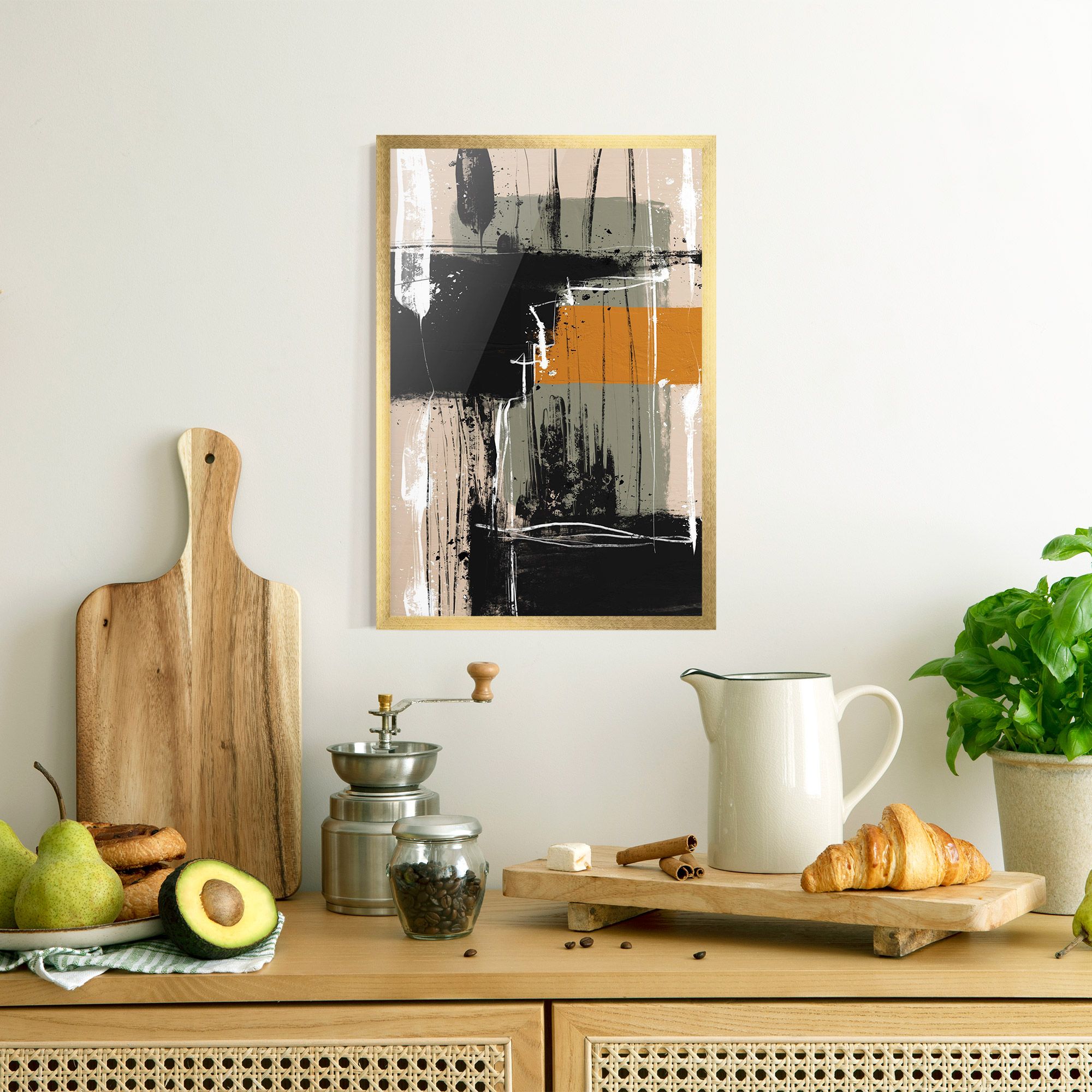 Modern Oil Painting With White mockup 8