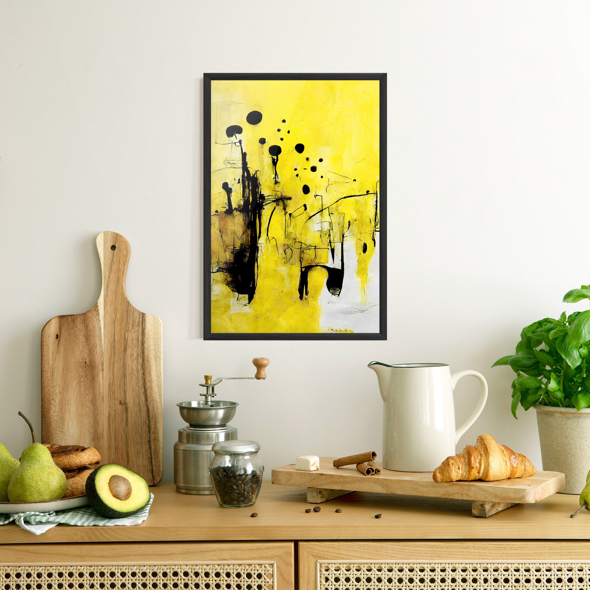 Abstract Black Yellow mockup 8