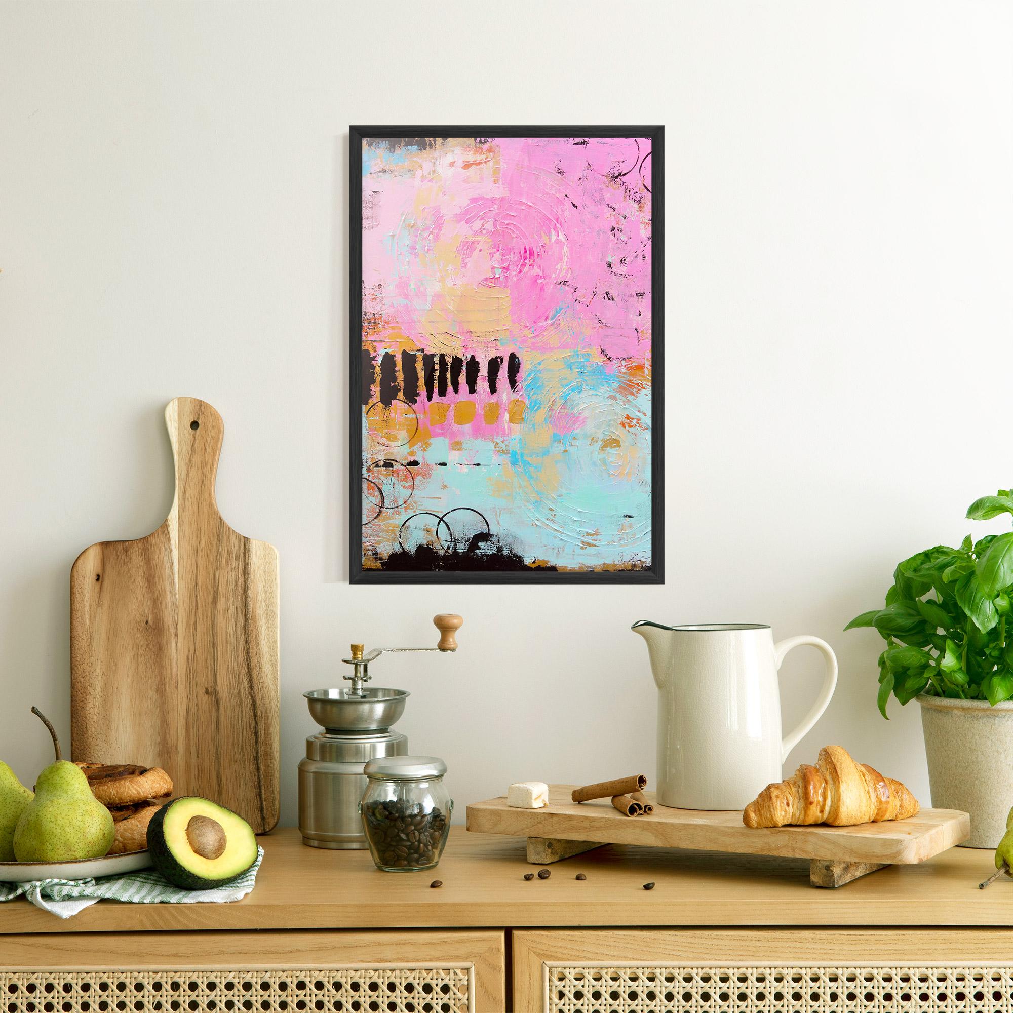 Keretezett Poszter Abstract Pink Circle mockup 8