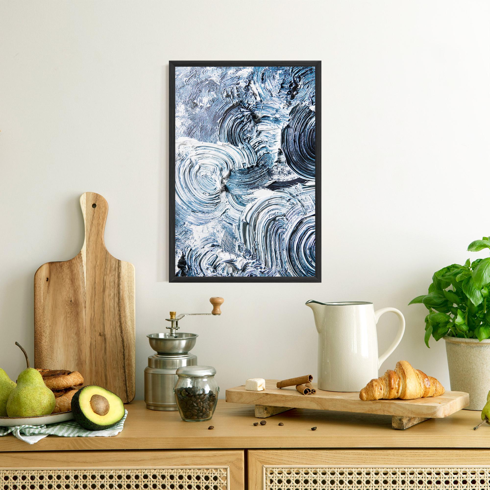 Keretezett Poszter Cream Textured Painting mockup 8