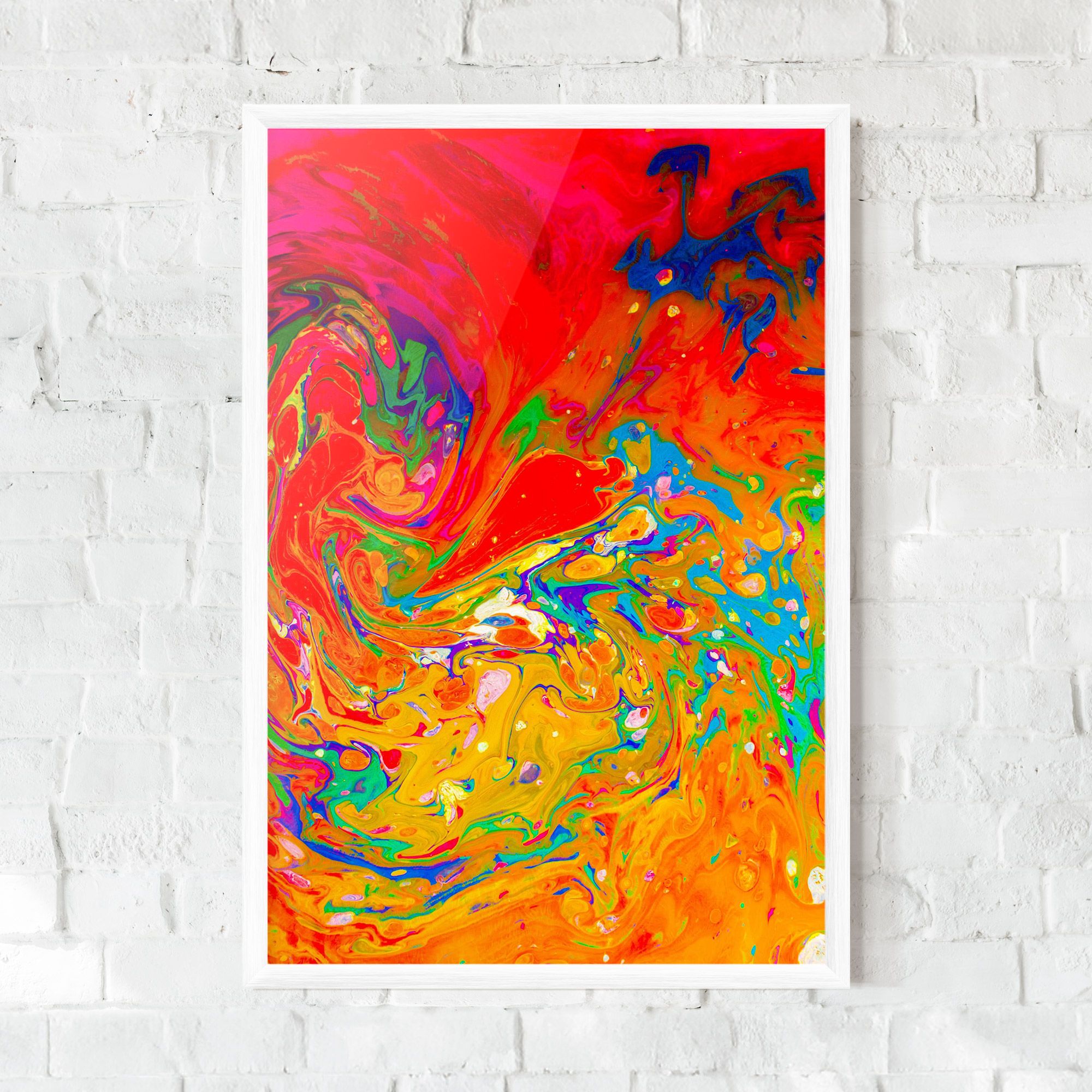 Marbling Orange Art mockup 0