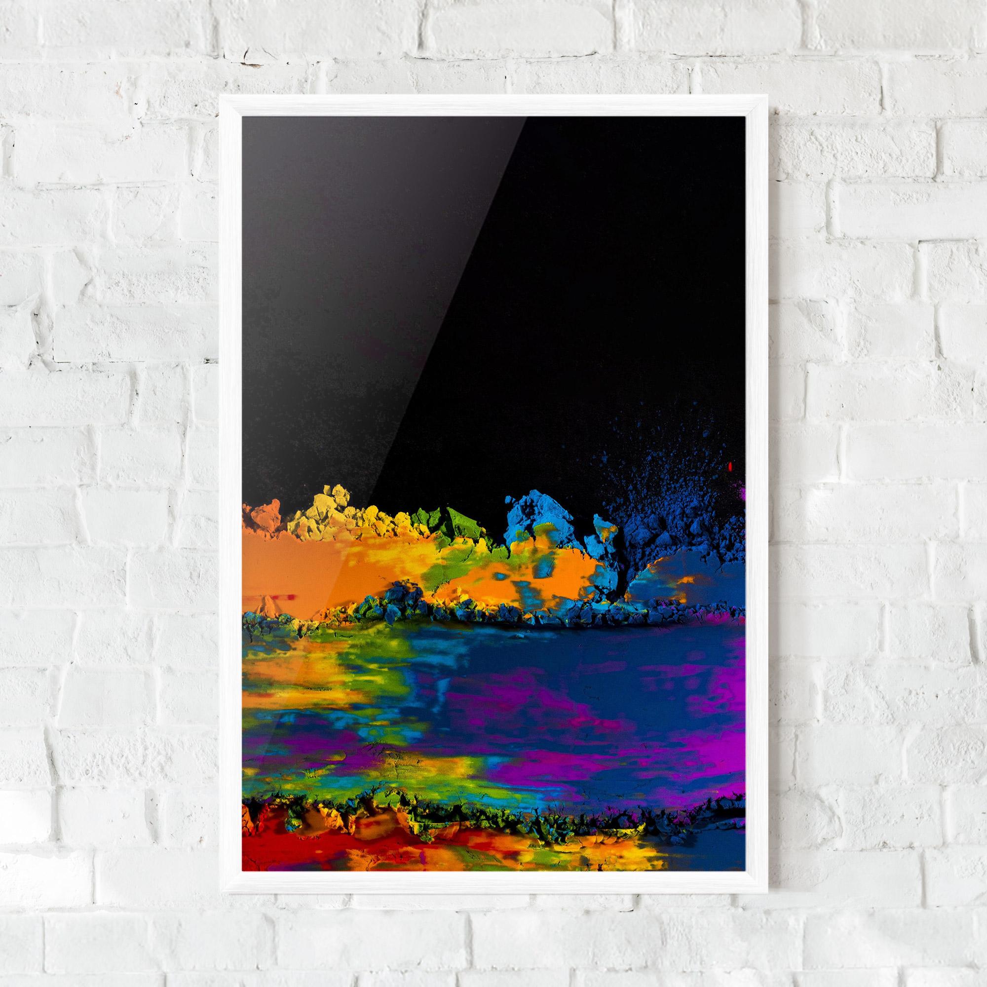 Keretezett Poszter Mixed Holi Colors mockup 0