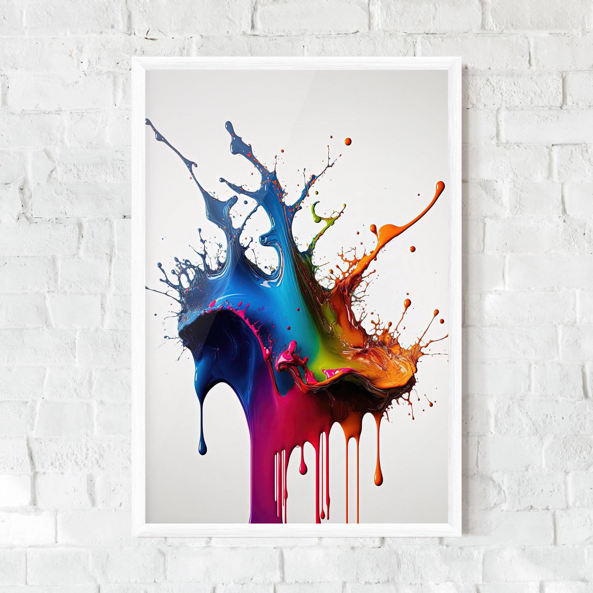 Keretezett Poszter Yellow Blue Floating mockup 0