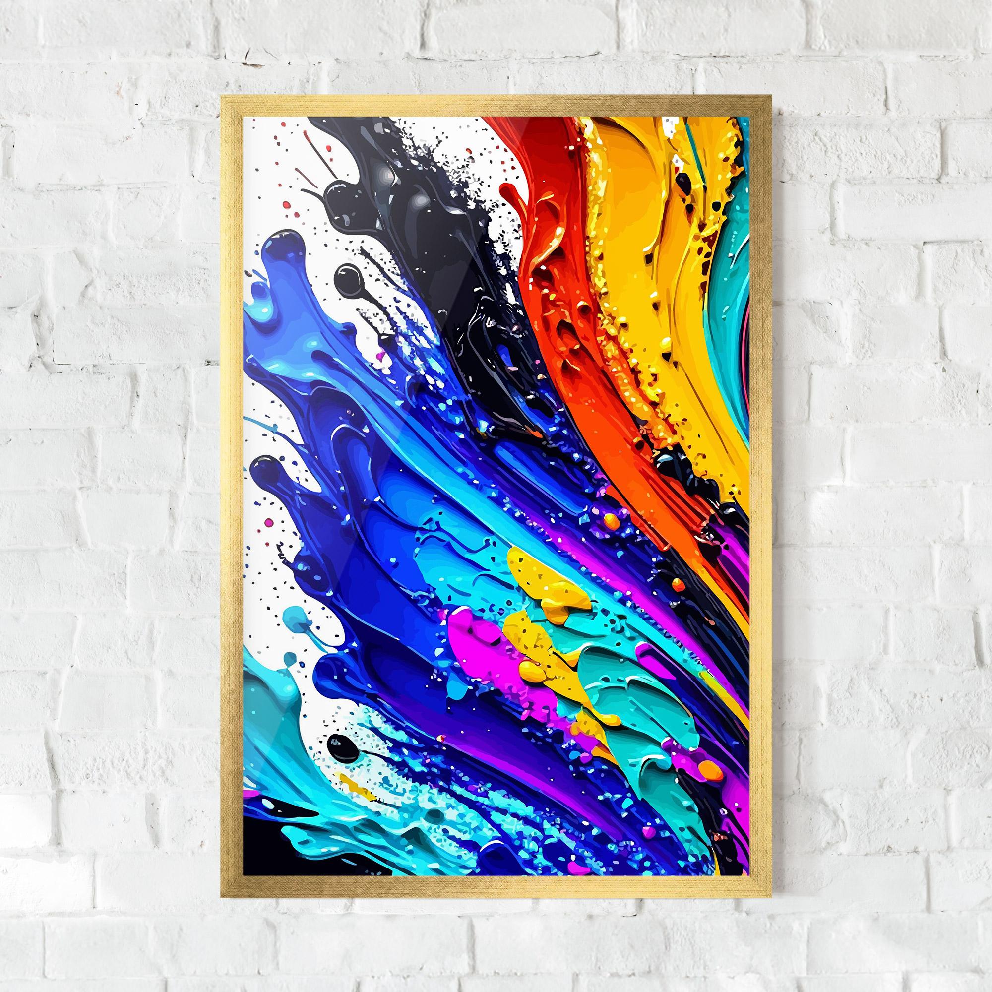 Keretezett Poszter Pretty Splash Color mockup 0