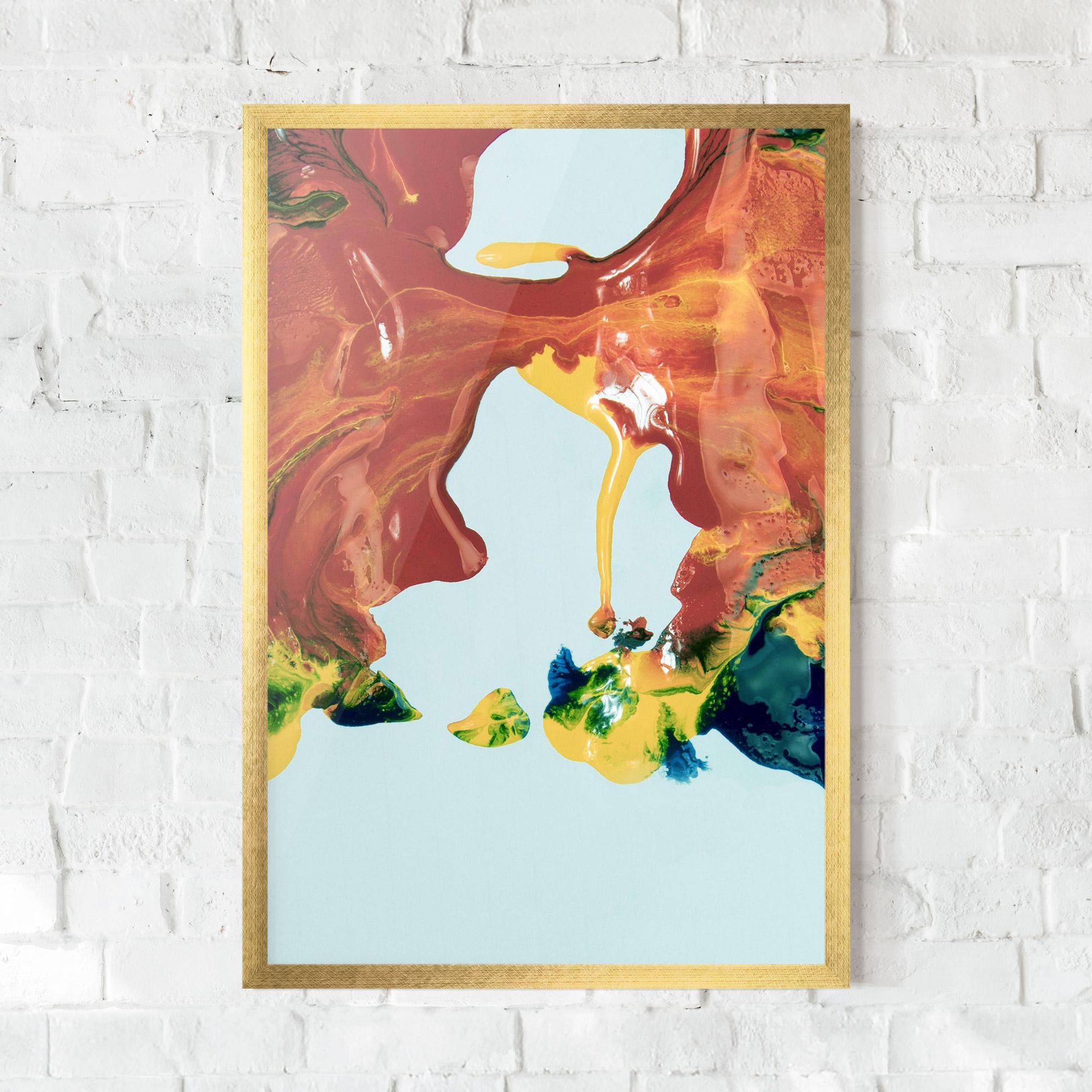 Keretezett Poszter Spilled Paint mockup 0