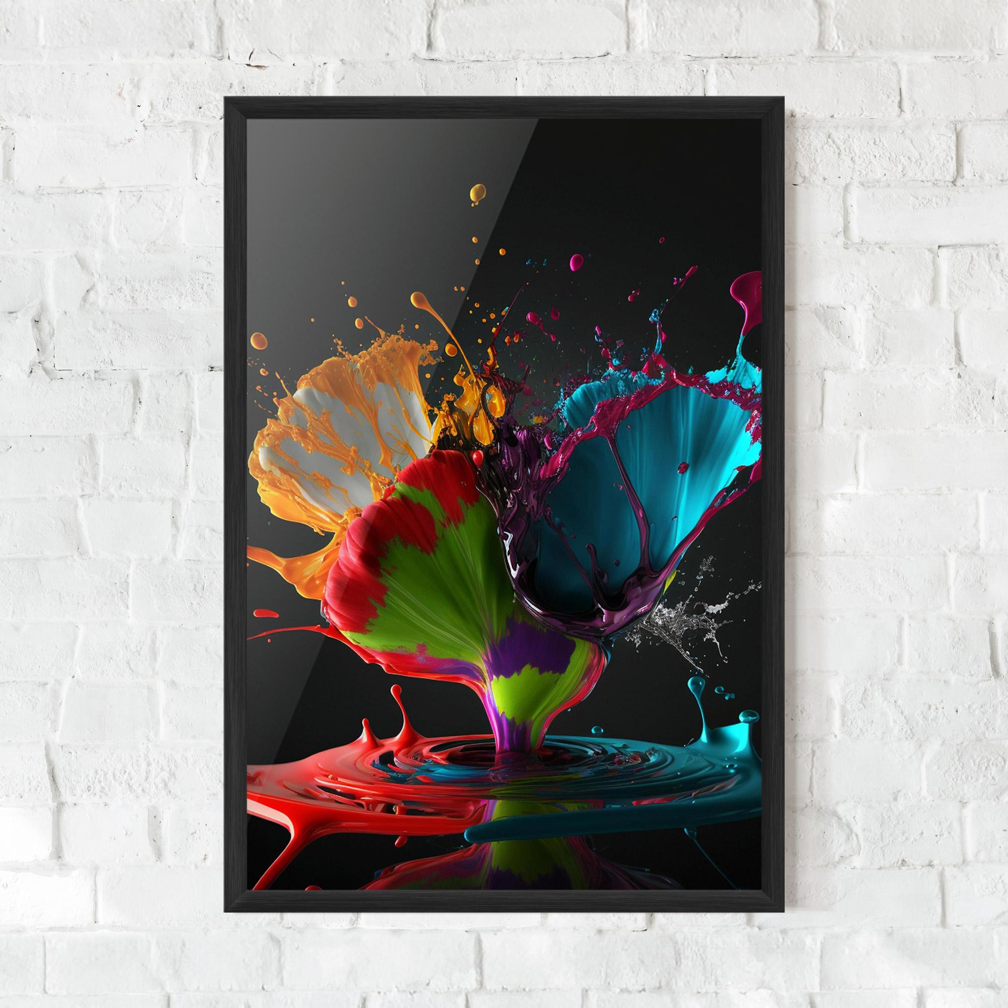 Keretezett Poszter Beautiful Colorful Splash mockup 0