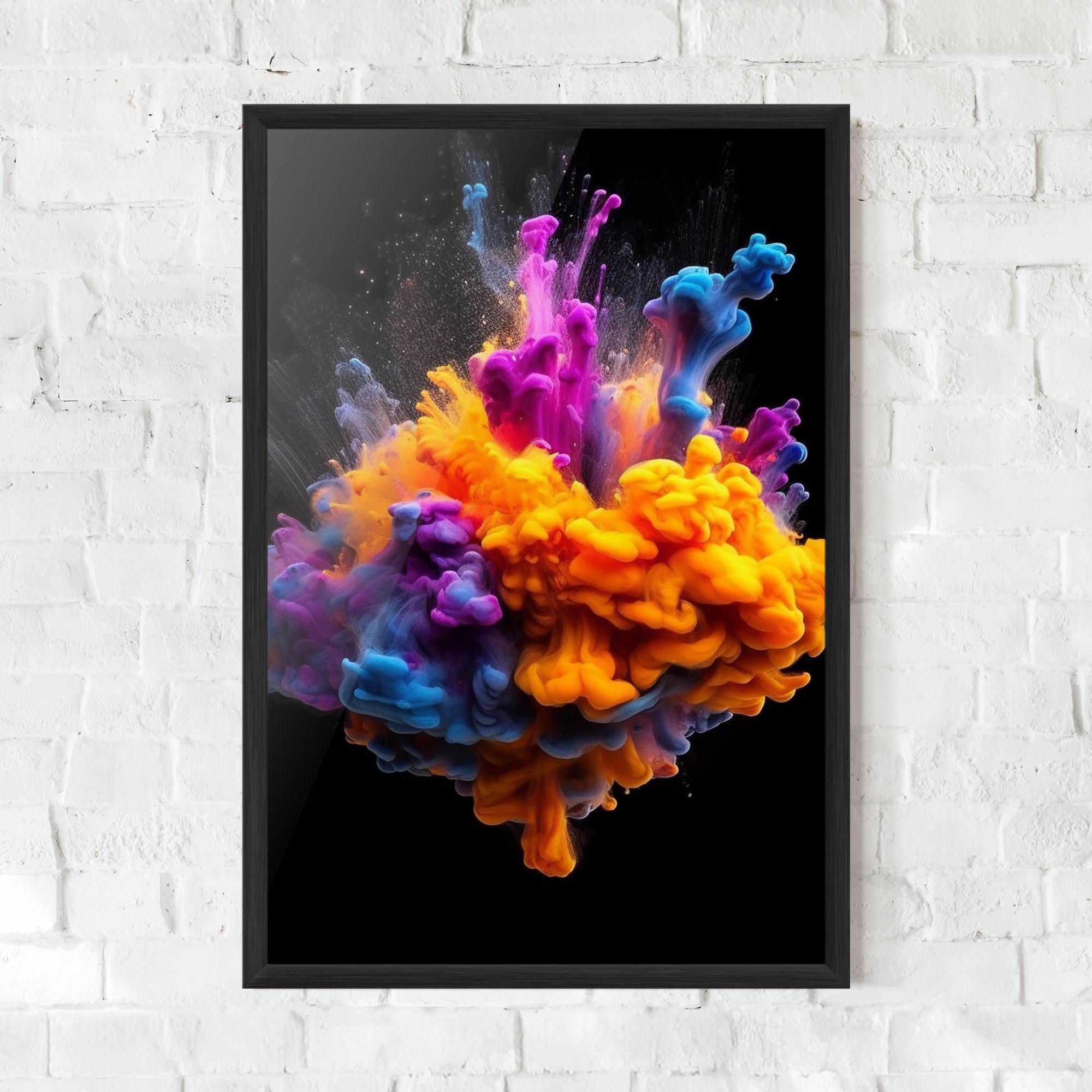 Keretezett Poszter Colorful Cloud Liquid mockup 0