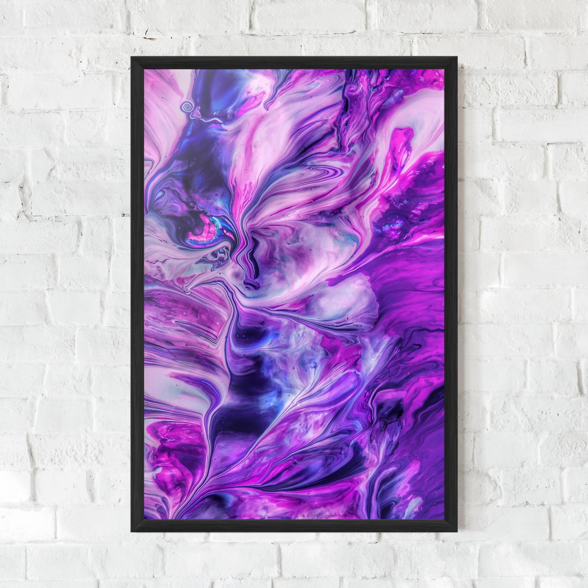 Keretezett Poszter Purple Fluid mockup 0