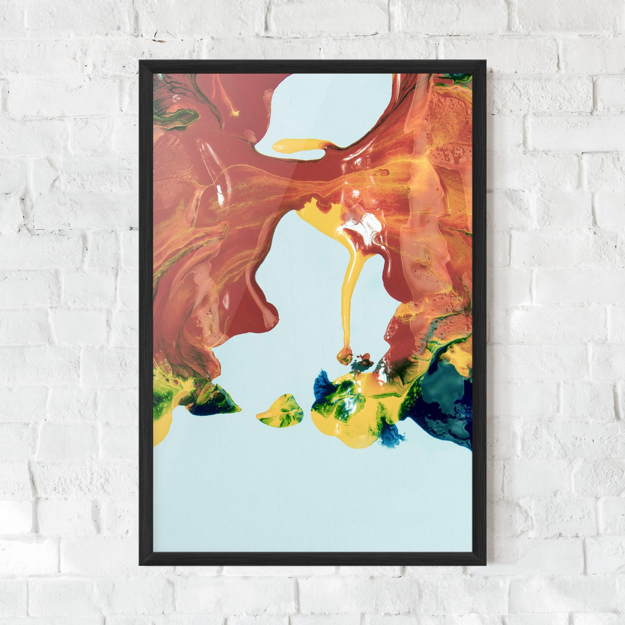 Keretezett Poszter Spilled Paint mockup 0