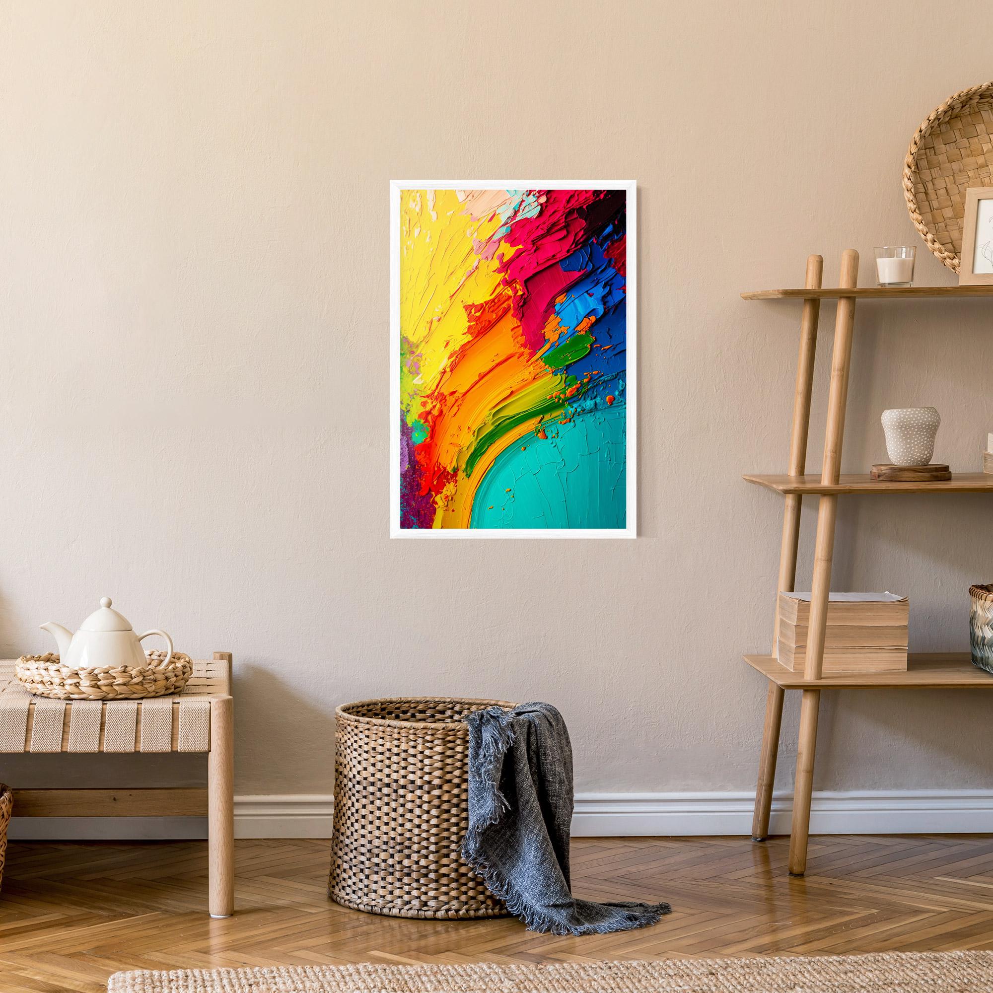 Keretezett Poszter Multicolored Painting mockup 9