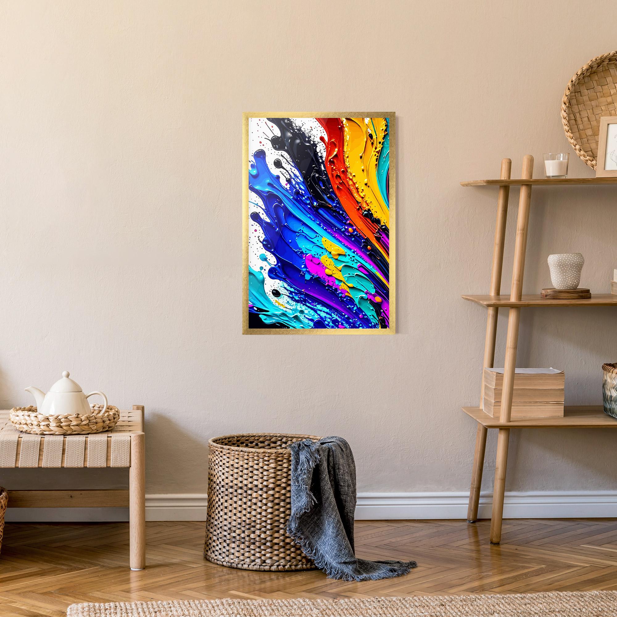 Keretezett Poszter Pretty Splash Color mockup 9