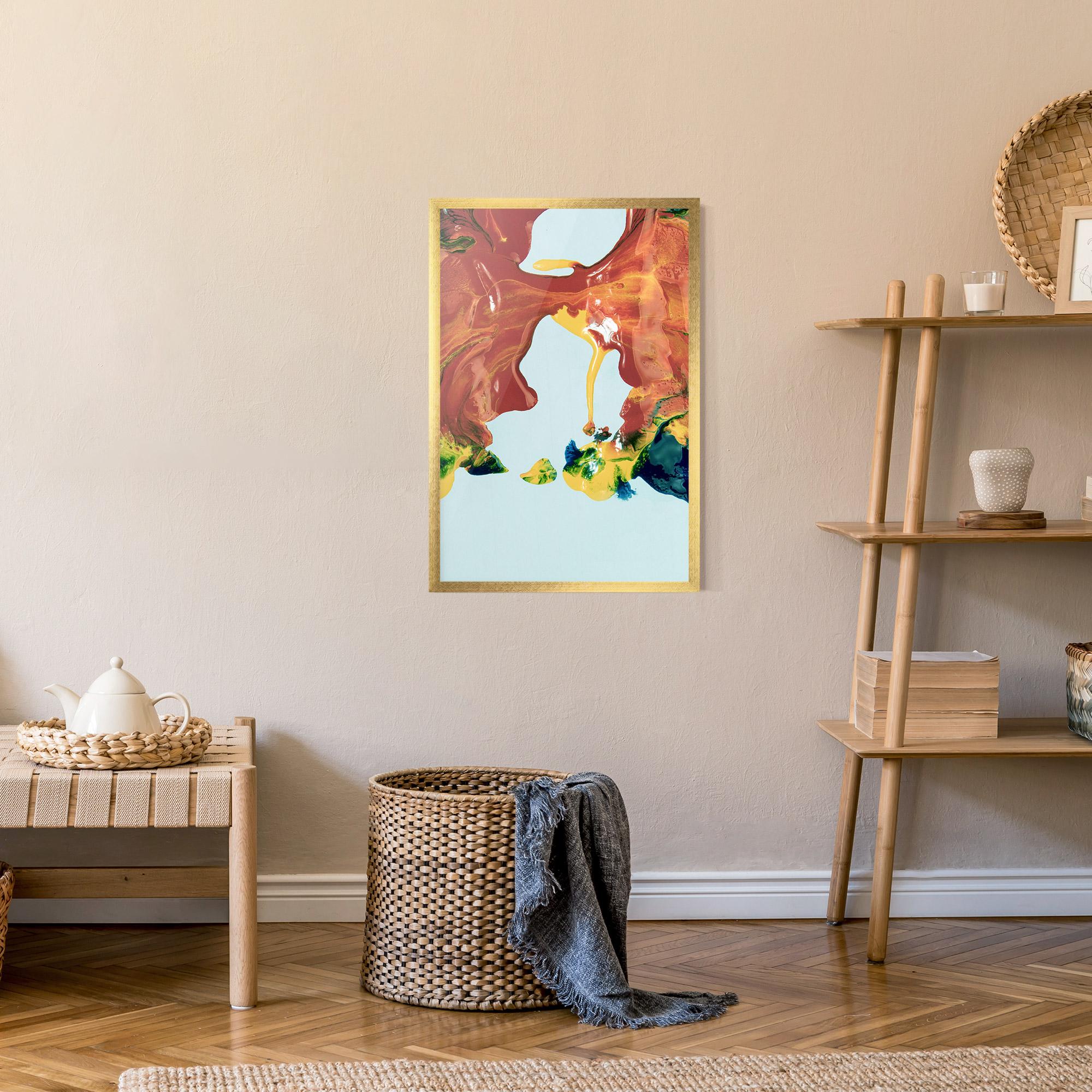 Keretezett Poszter Spilled Paint mockup 9