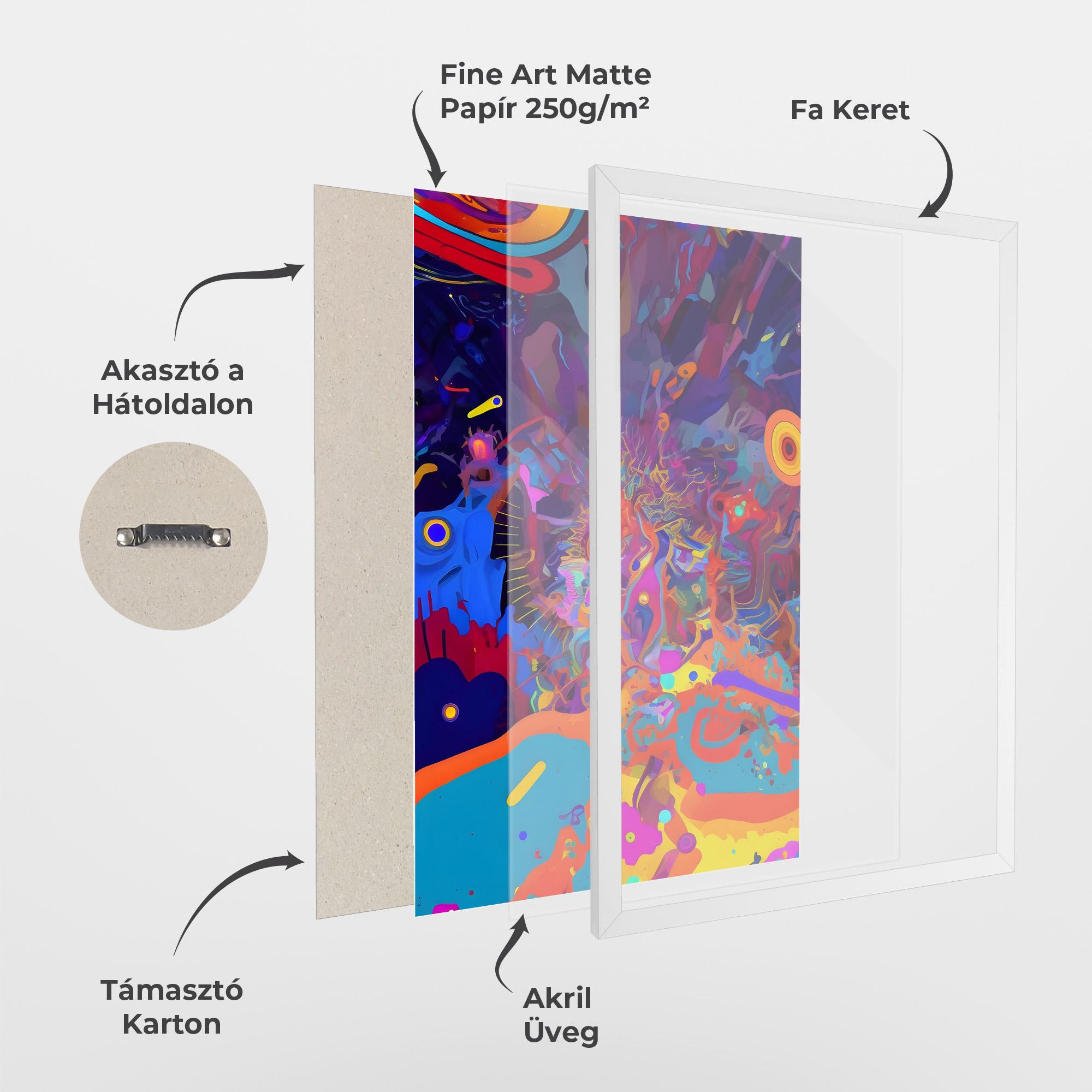 Keretezett Poszter Abstract Color Work mockup 1