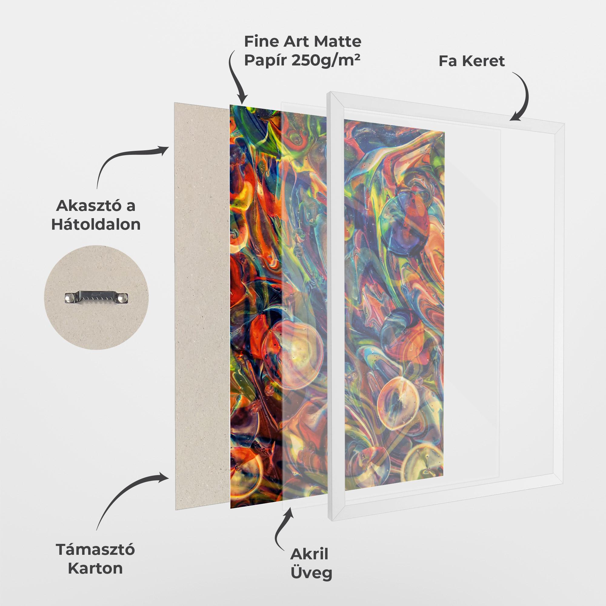 Keretezett Poszter Abstract Glass mockup 1