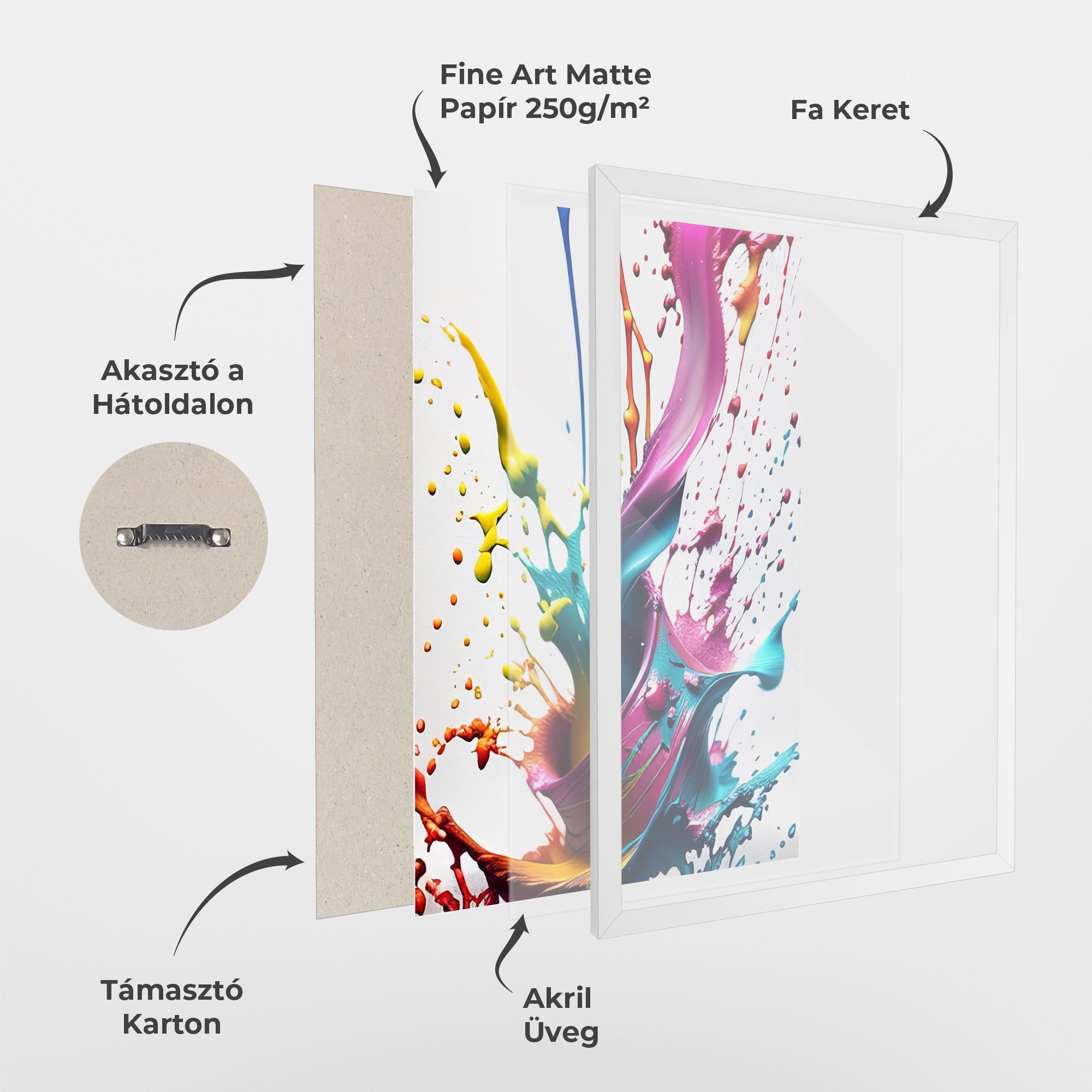 Keretezett Poszter Purple Blue Splash mockup 1