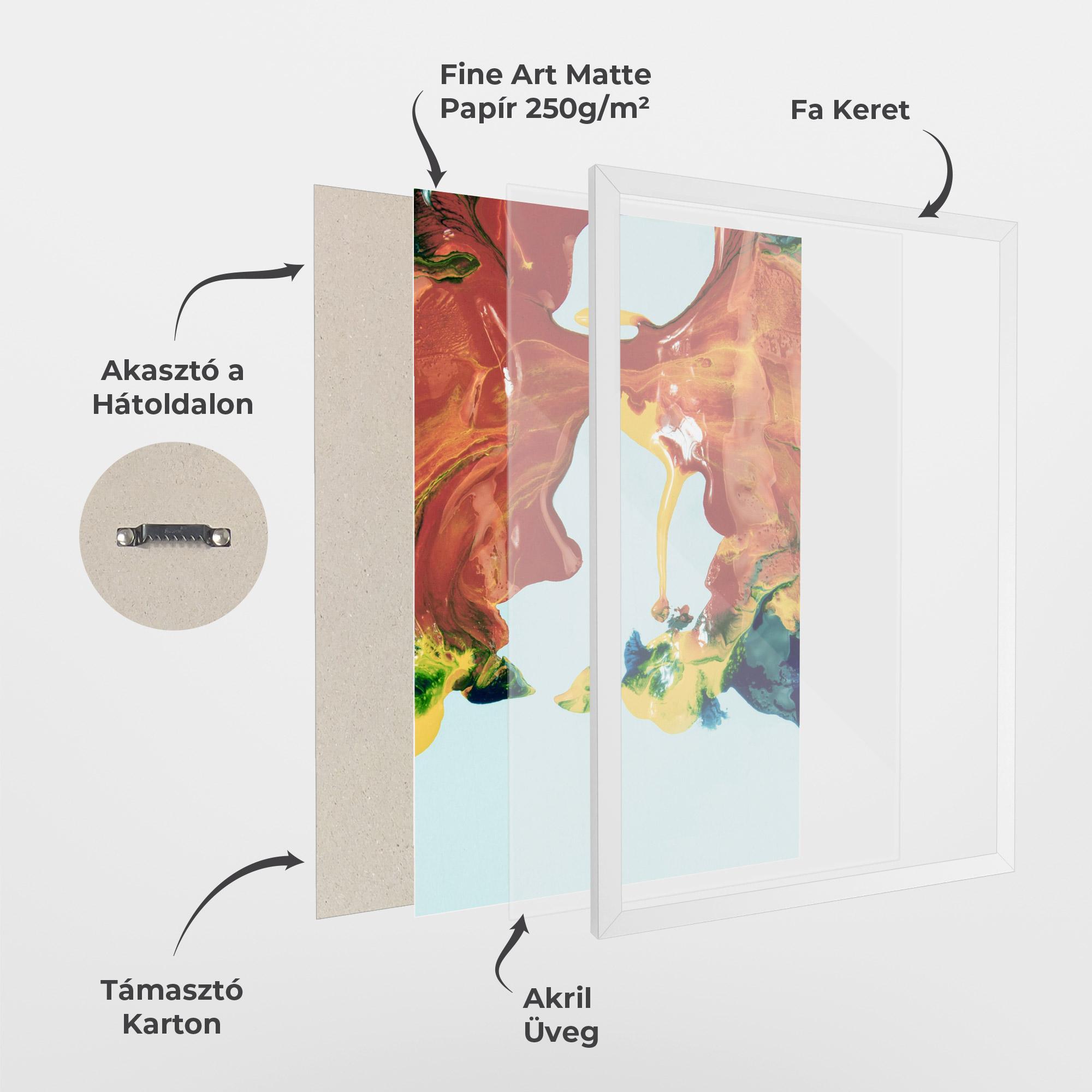 Keretezett Poszter Spilled Paint mockup 1