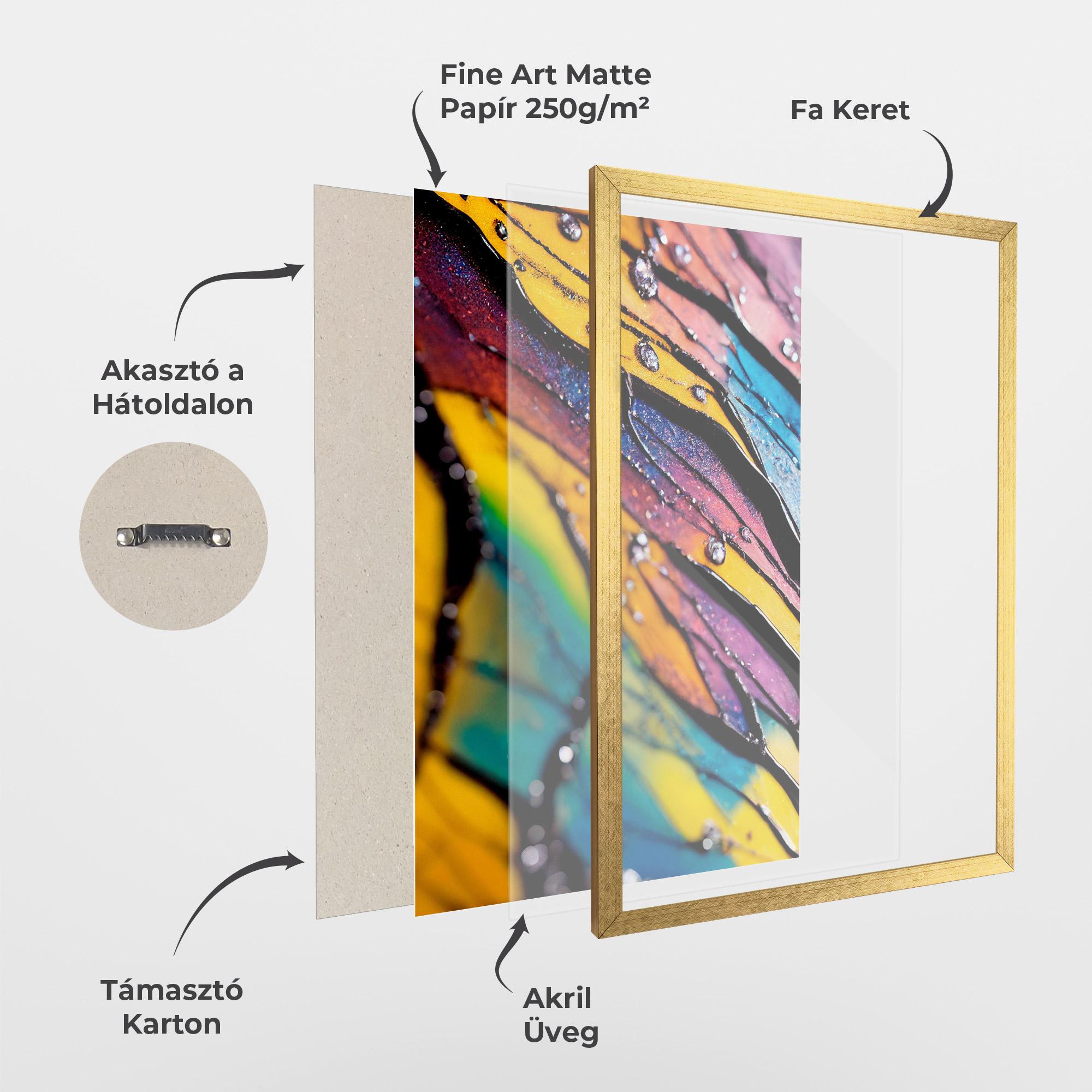 Keretezett Poszter Beautiful Colorful Epoxy mockup 1