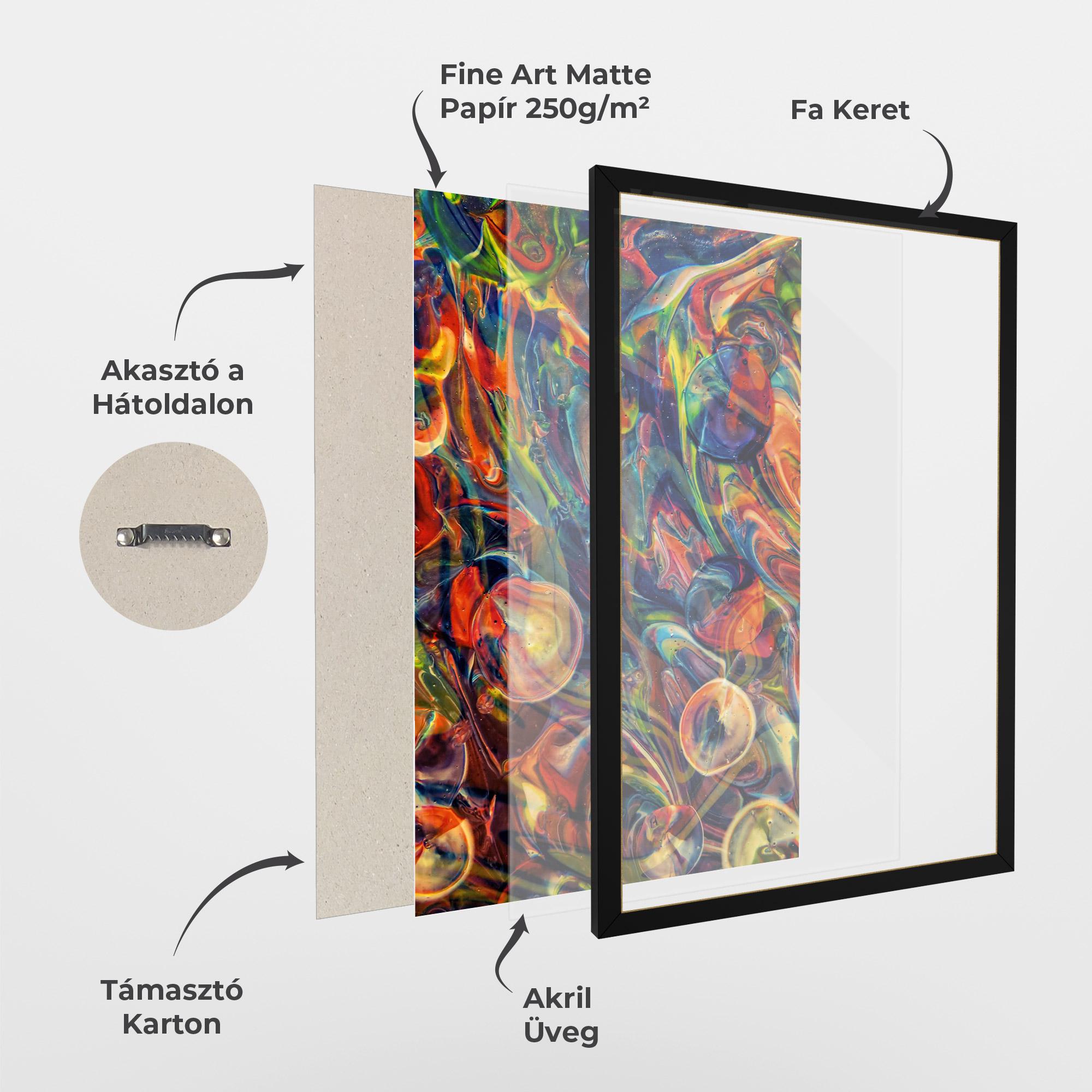 Keretezett Poszter Abstract Glass mockup 1