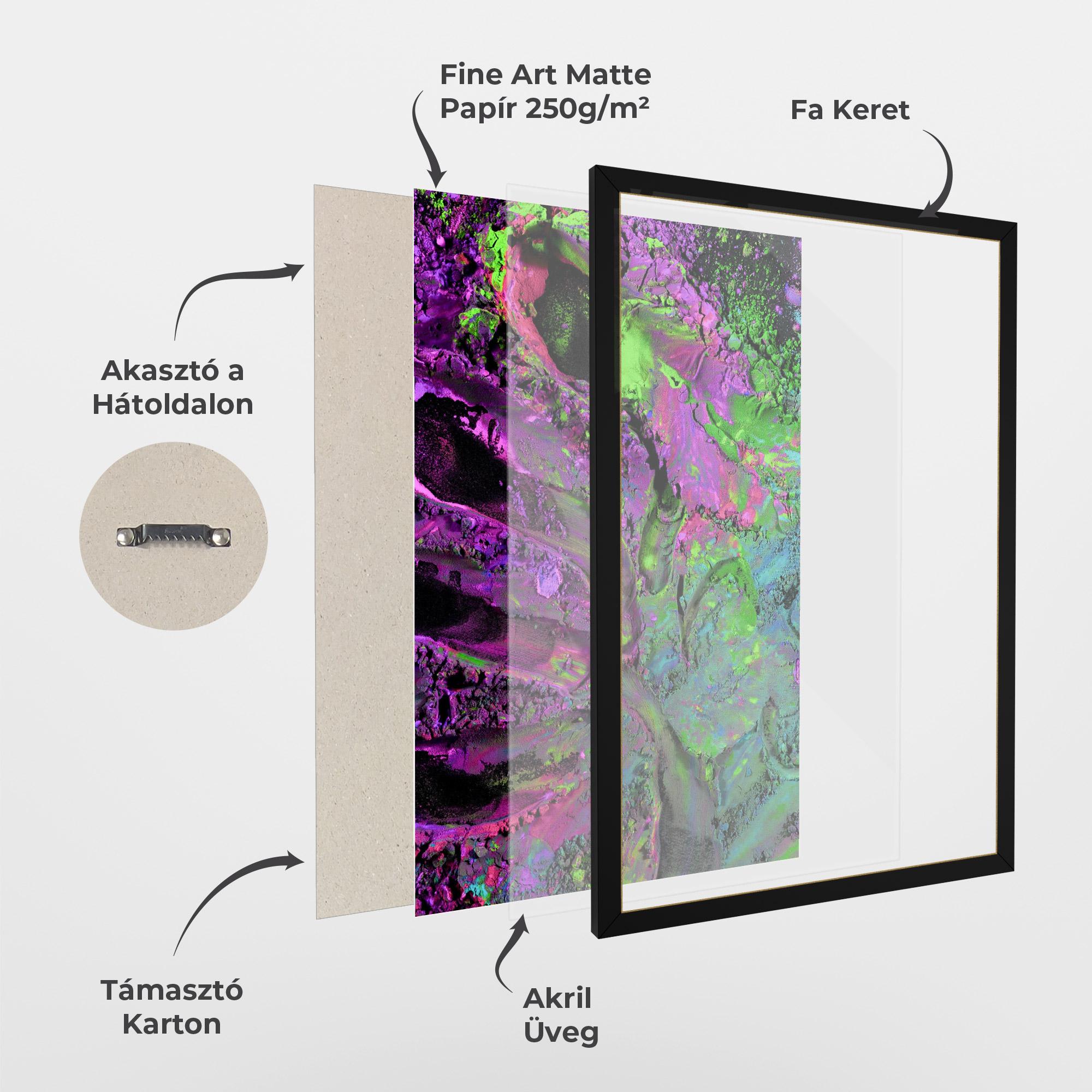 Keretezett Poszter Purple Powder mockup 1