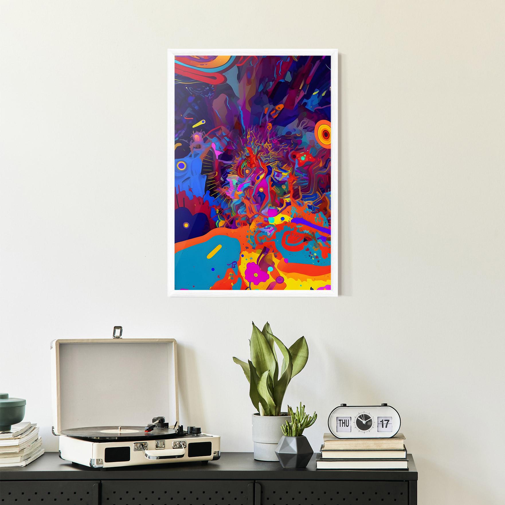 Keretezett Poszter Abstract Color Work mockup 2