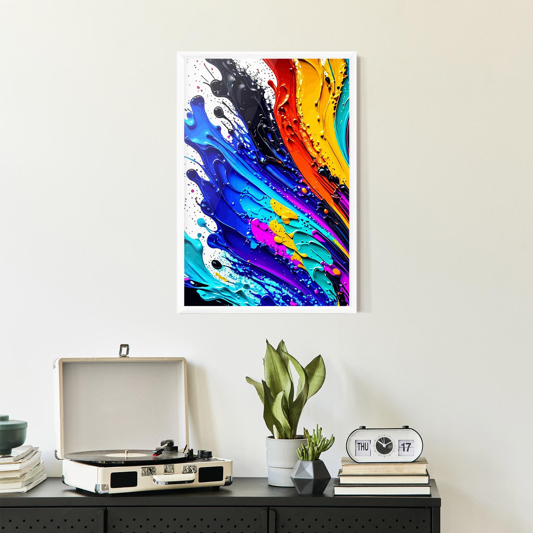 Keretezett Poszter Pretty Splash Color mockup 2