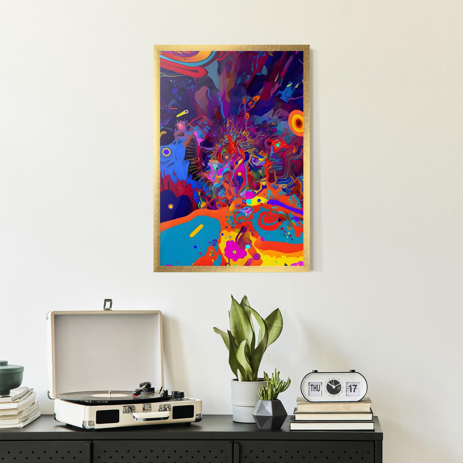 Keretezett Poszter Abstract Color Work mockup 2