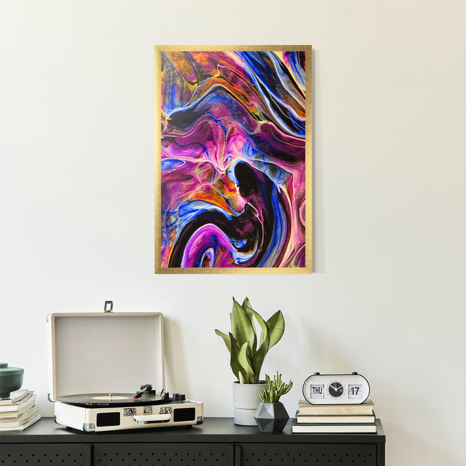 Keretezett Poszter Colourful Abstract Shades mockup 2