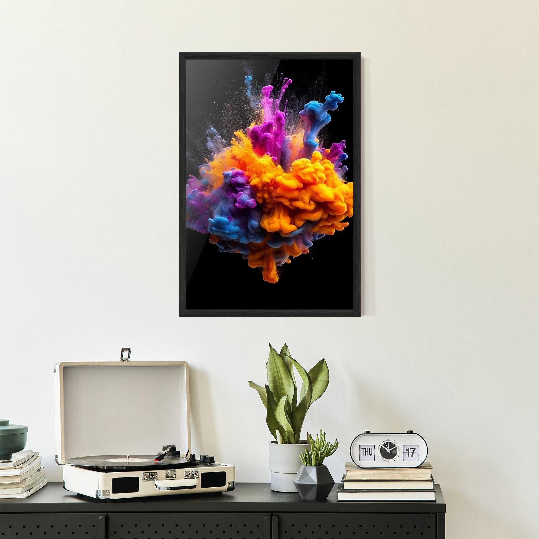 Keretezett Poszter Colorful Cloud Liquid mockup 2