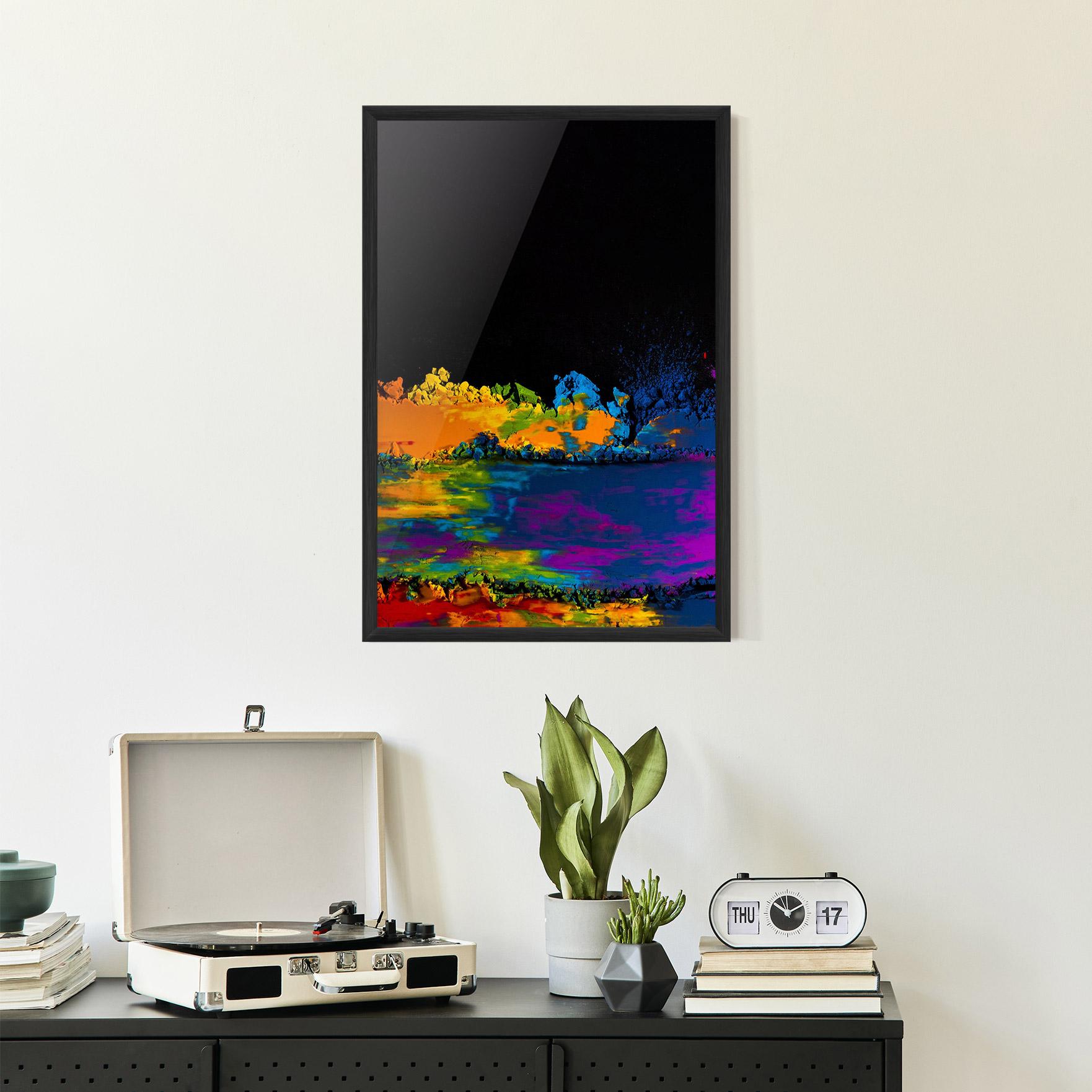 Keretezett Poszter Mixed Holi Colors mockup 2