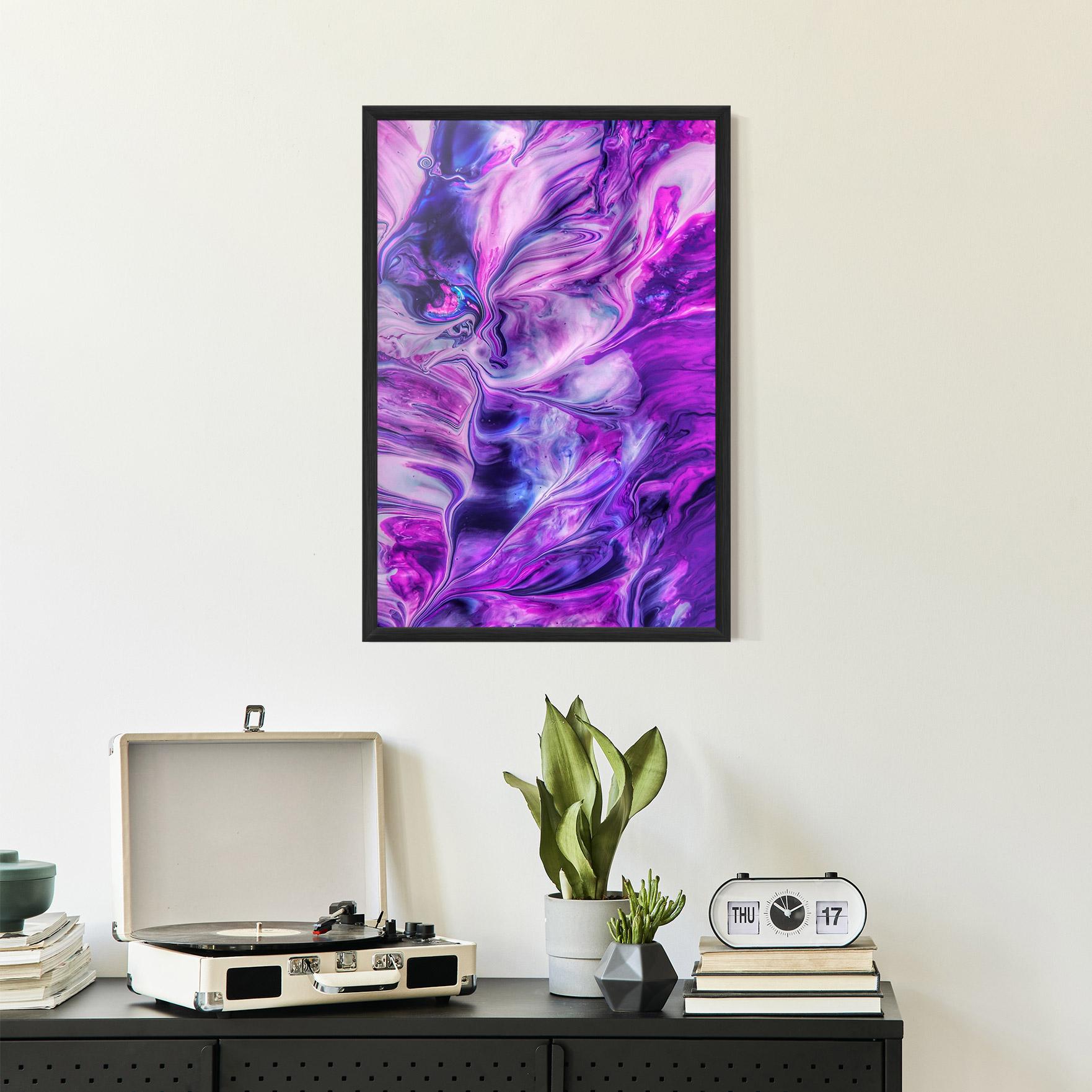 Keretezett Poszter Purple Fluid mockup 2