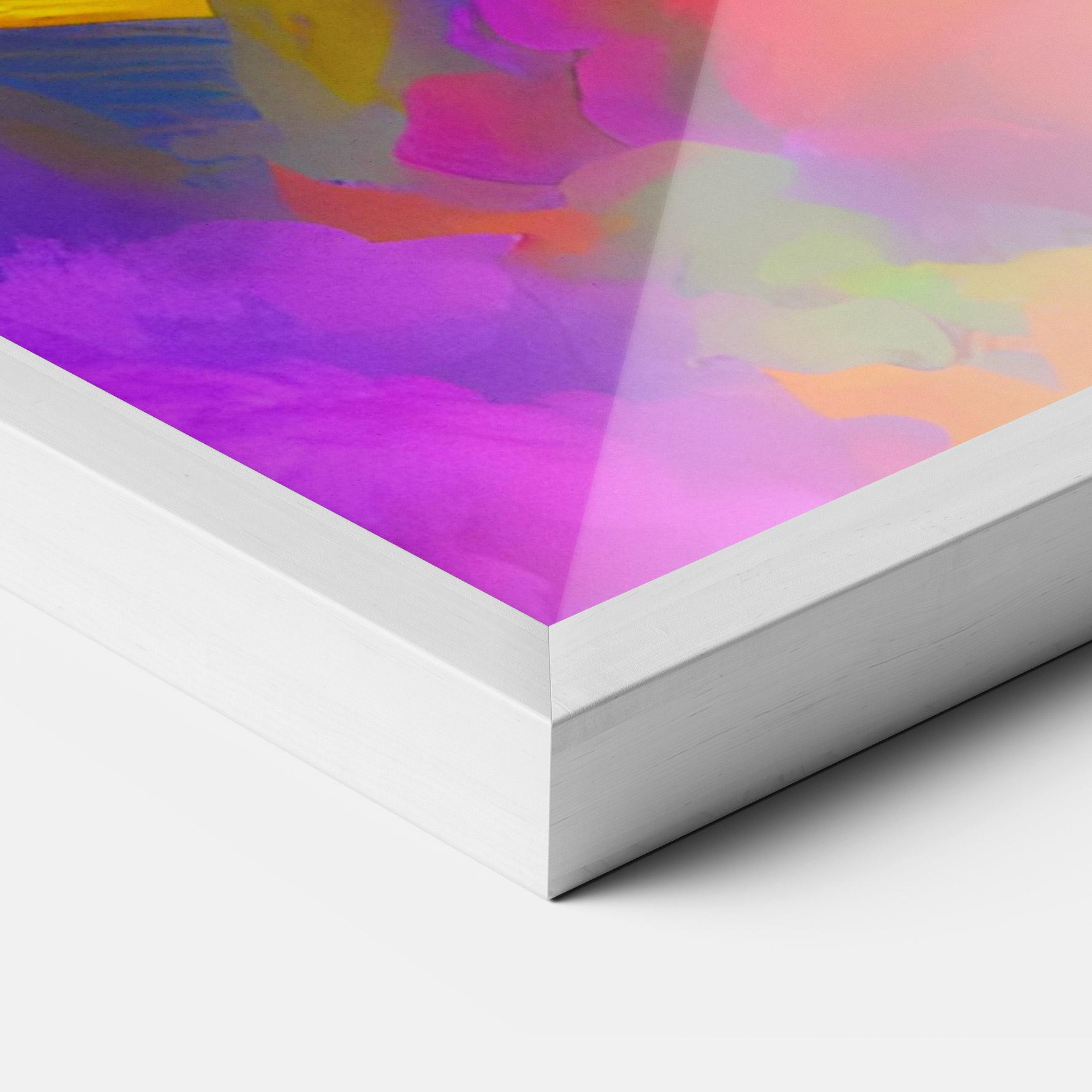 Keretezett Poszter Blurred Colorful Smoke mockup 3