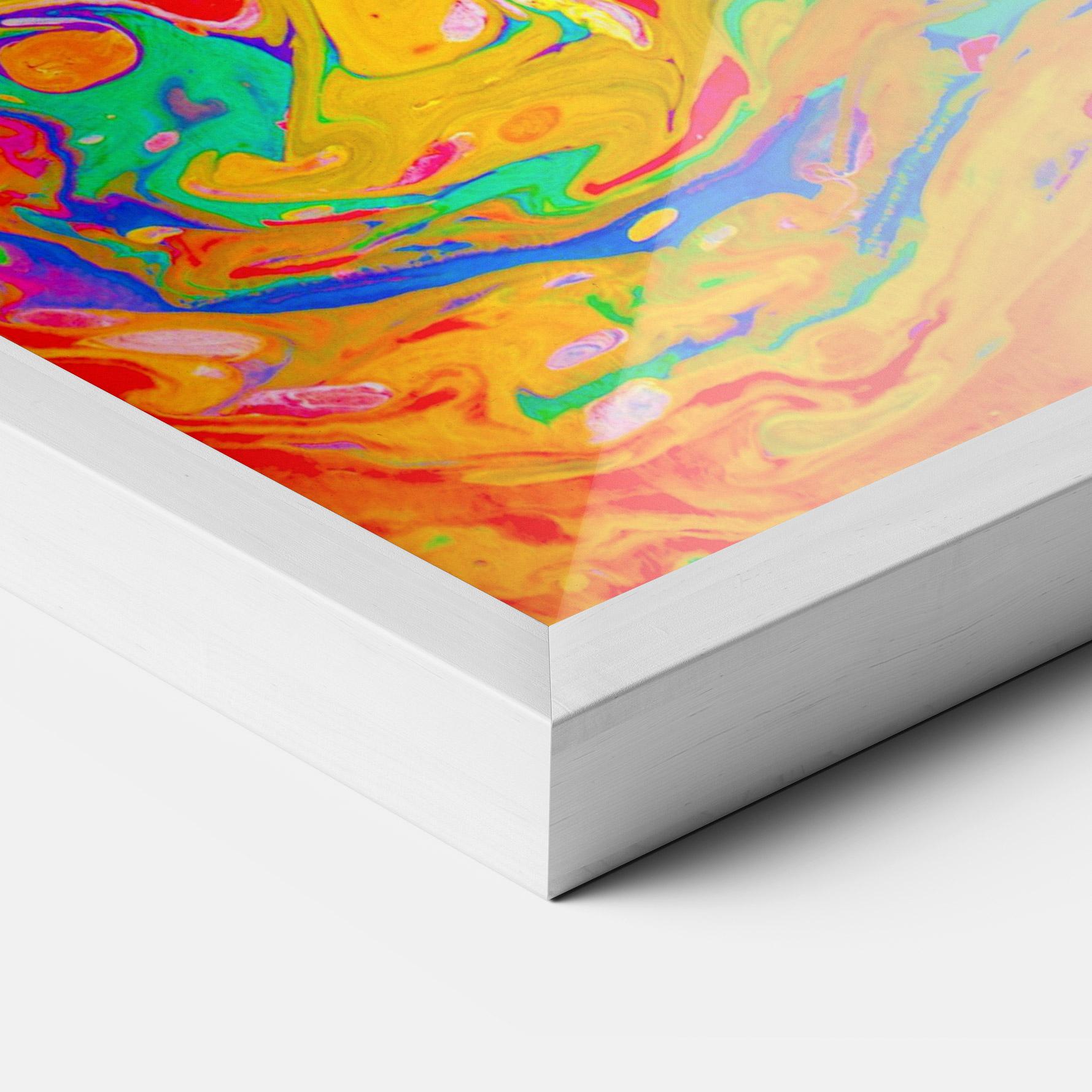 Keretezett Poszter Marbling Orange Art mockup 3