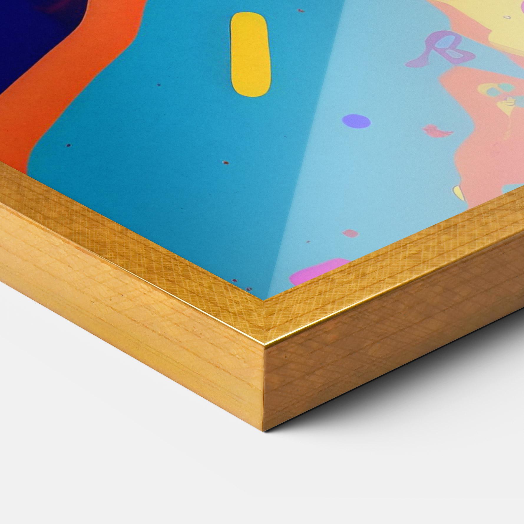 Keretezett Poszter Abstract Color Work mockup 3