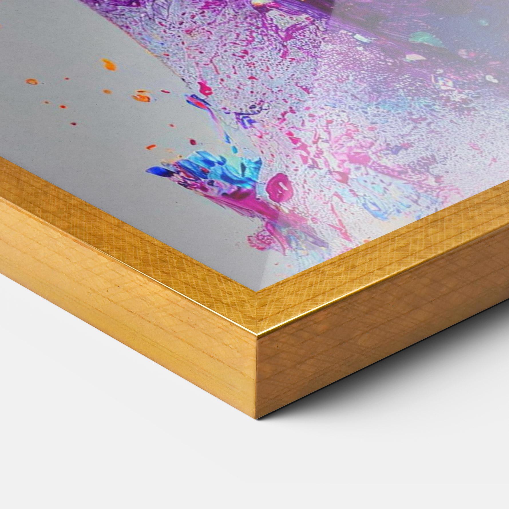 Keretezett Poszter Abstract Purple Face mockup 3