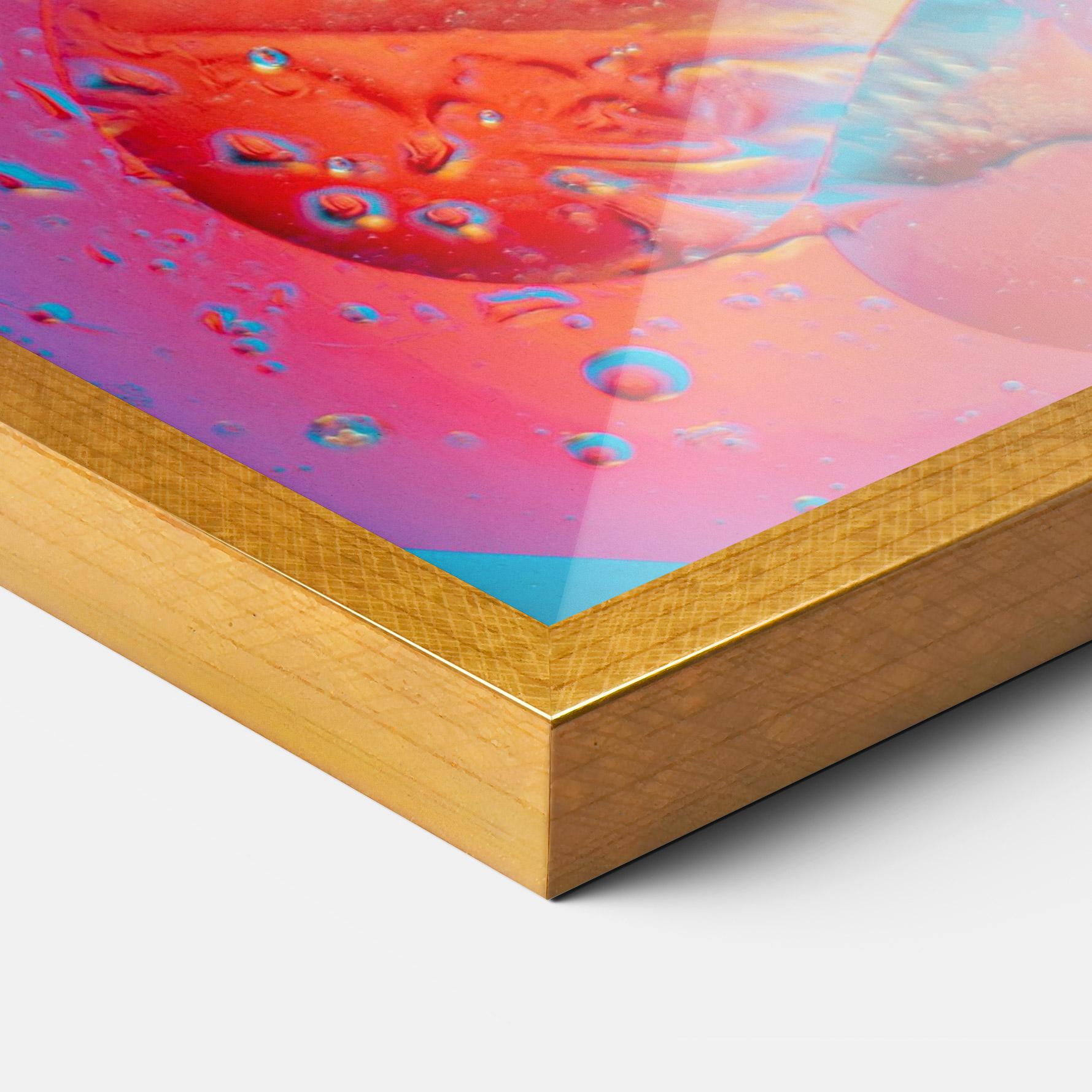 Keretezett Poszter Blue Orange Drops mockup 3