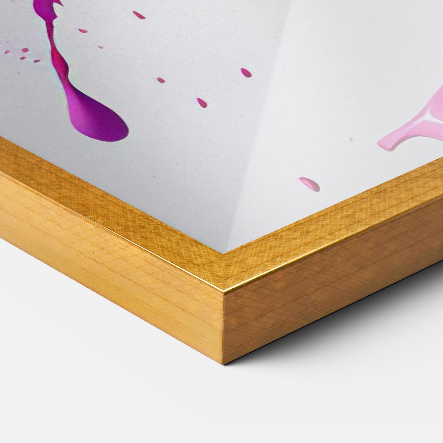 Keretezett Poszter Blue Pink Splash mockup 3