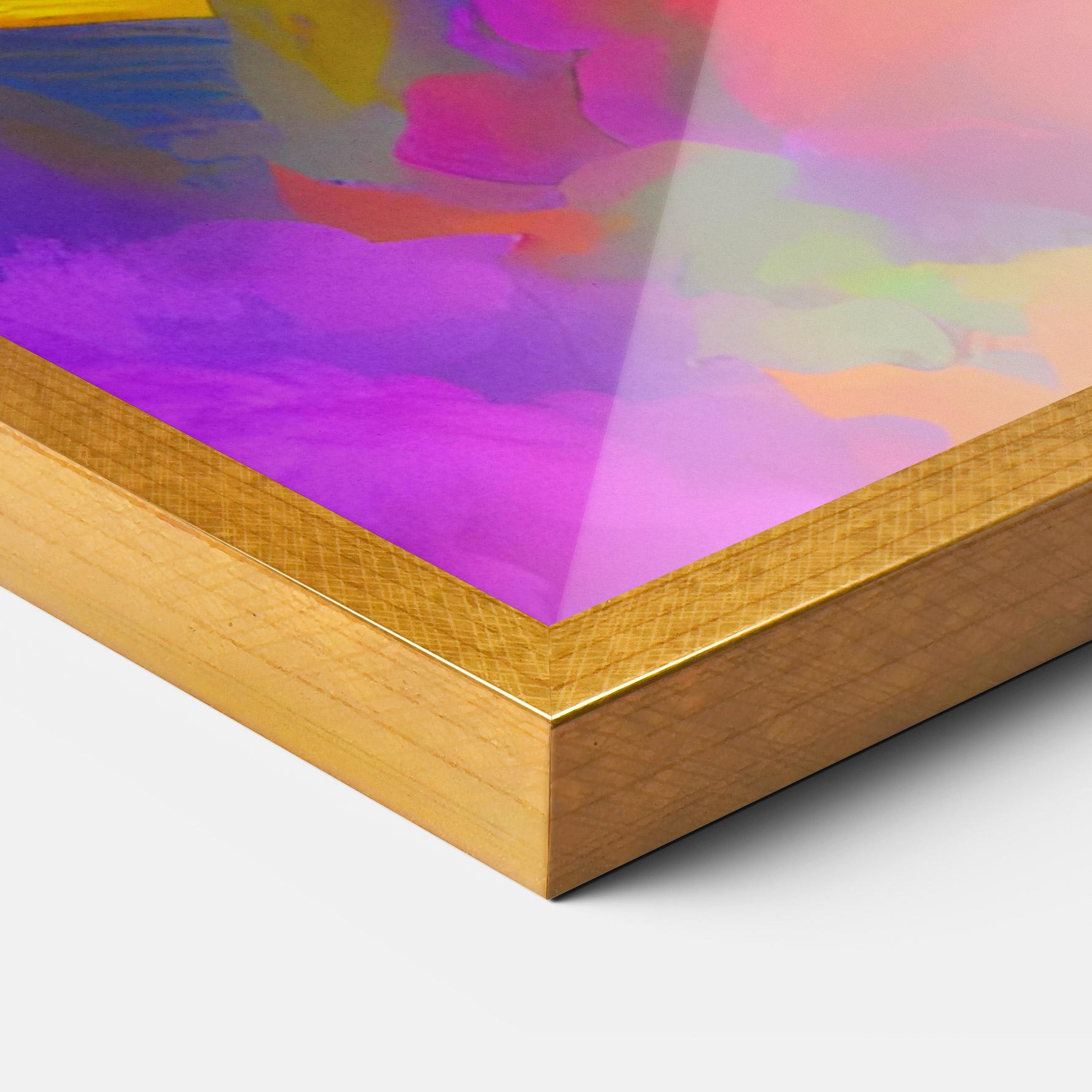 Keretezett Poszter Blurred Colorful Smoke mockup 3