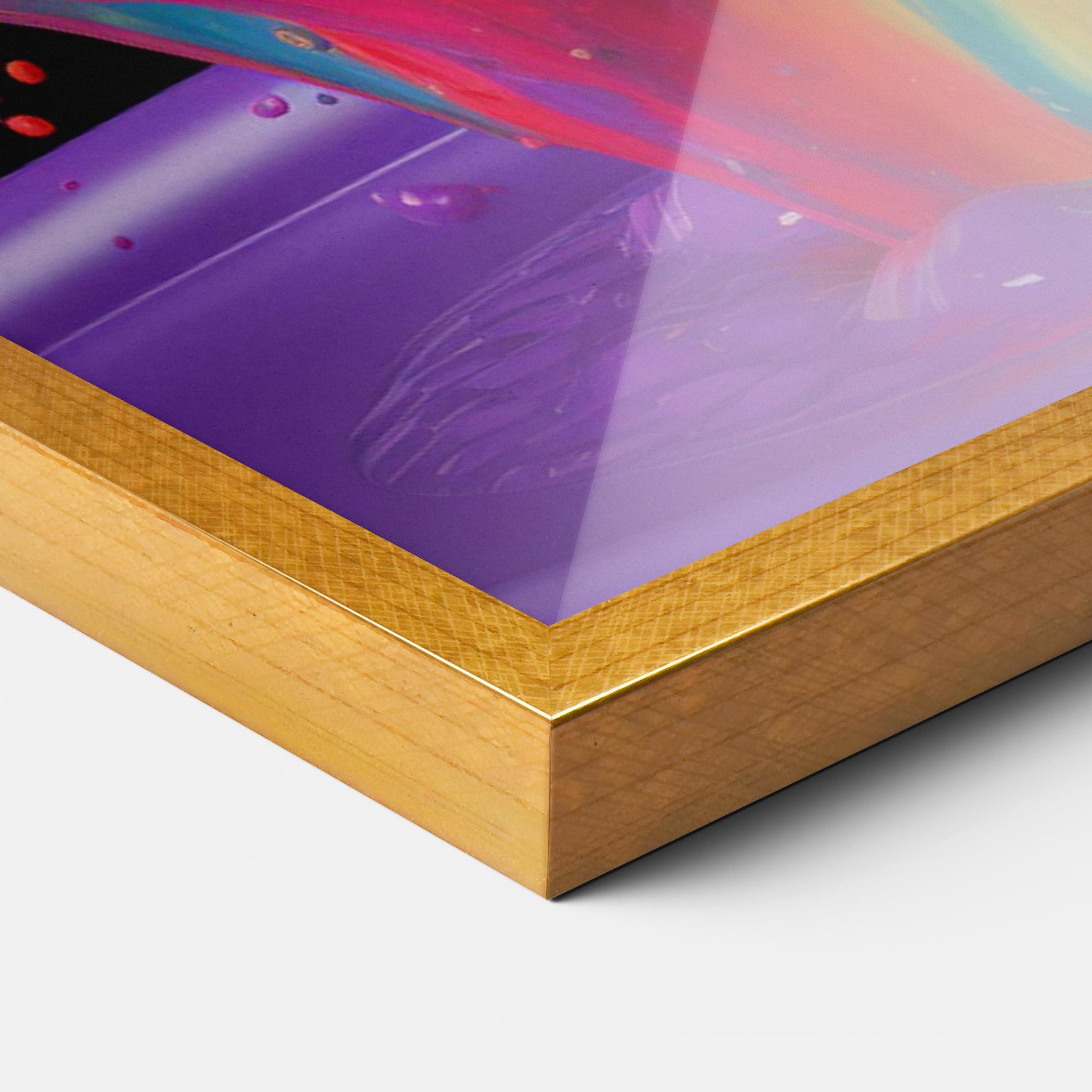 Keretezett Poszter Brightly Color Splashing mockup 3