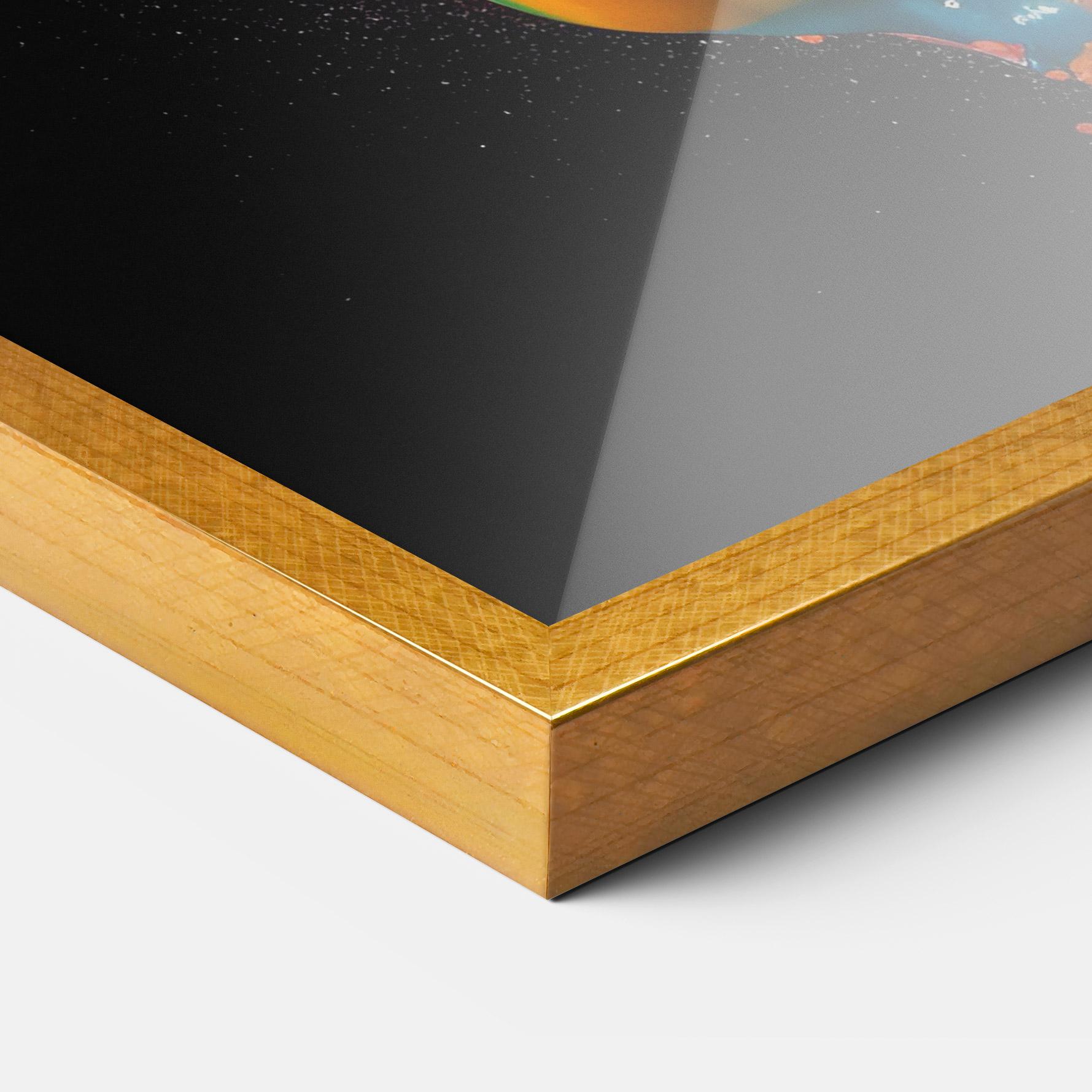 Keretezett Poszter Colorful Paint Dropped mockup 3