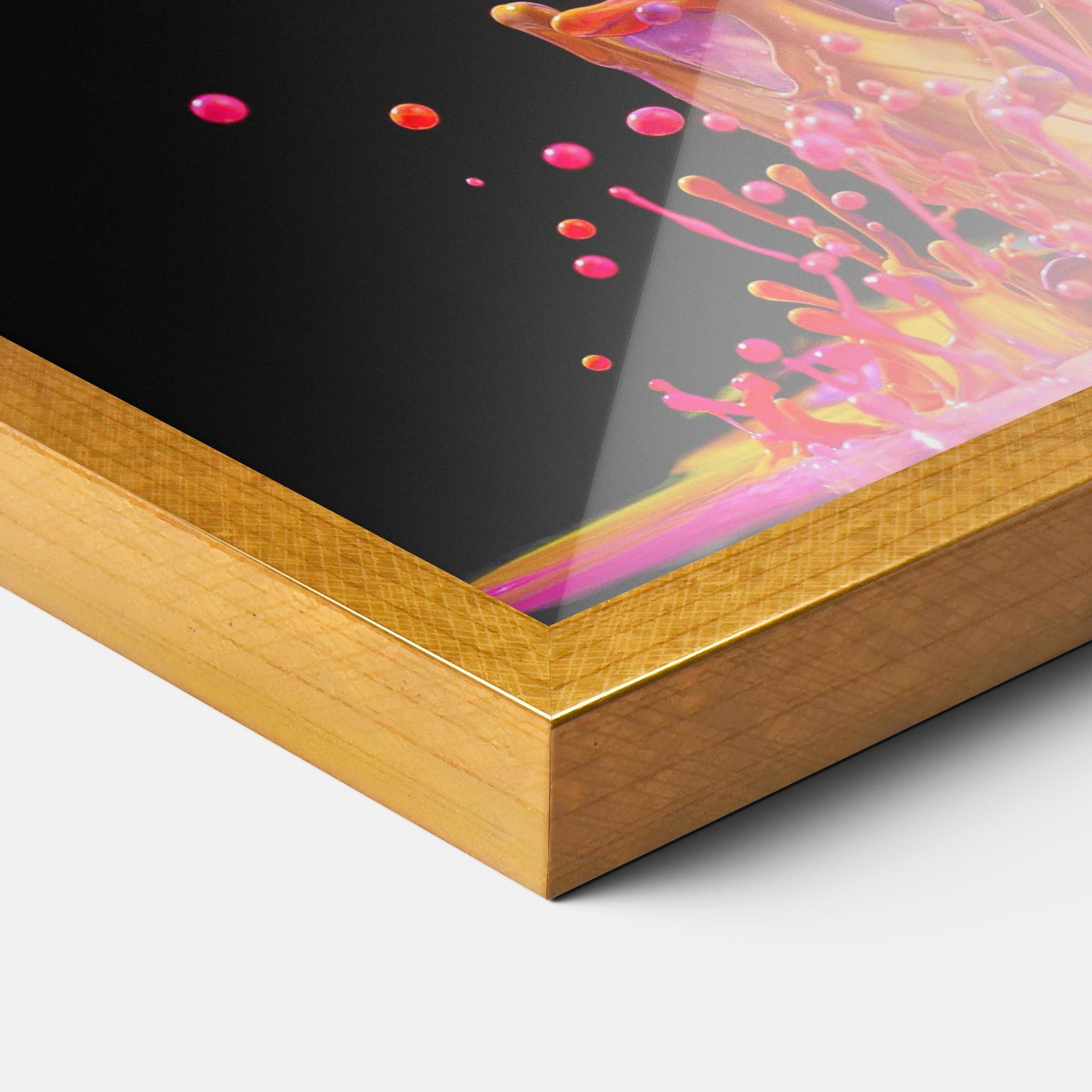 Keretezett Poszter Dancing Colored Paint mockup 3