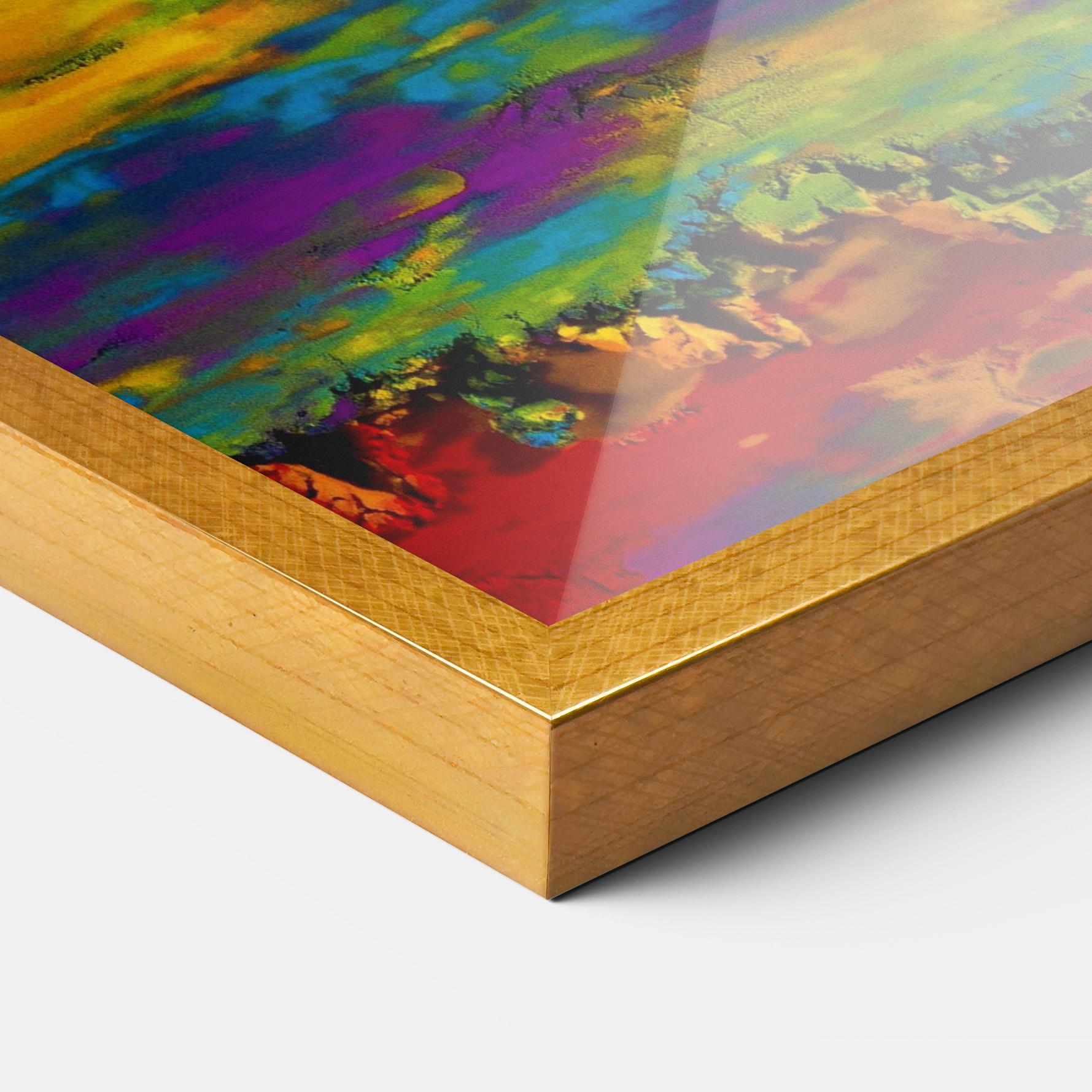 Keretezett Poszter Mixed Holi Colors mockup 3