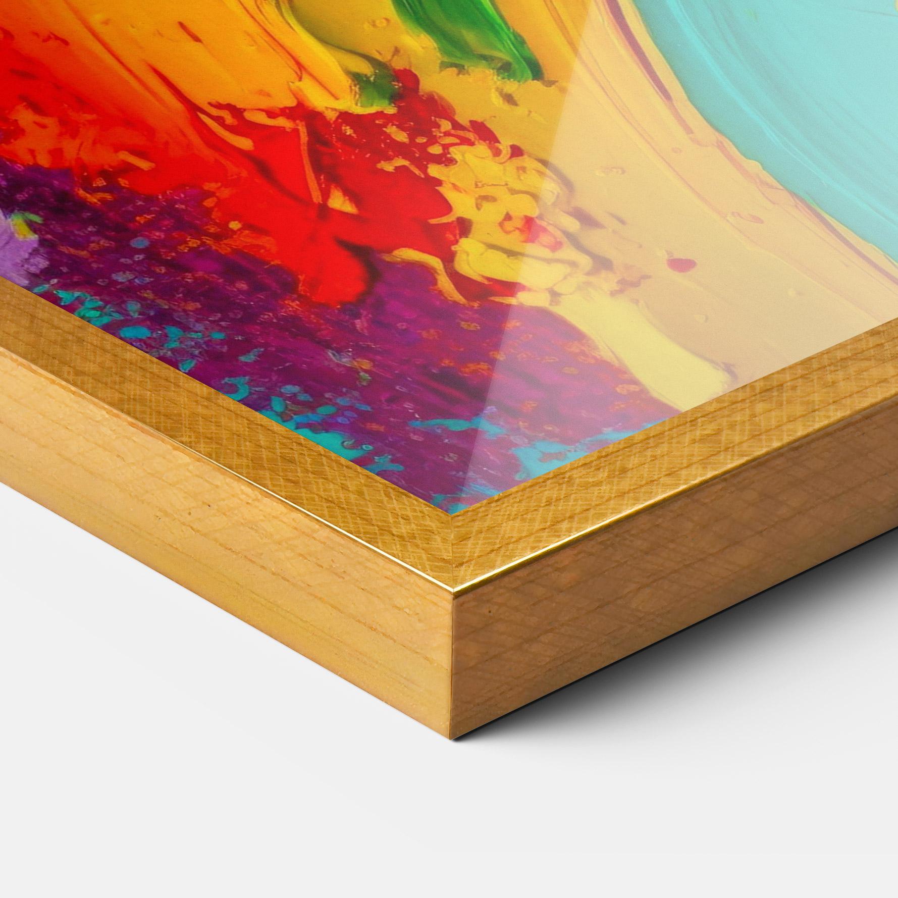 Keretezett Poszter Multicolored Painting mockup 3