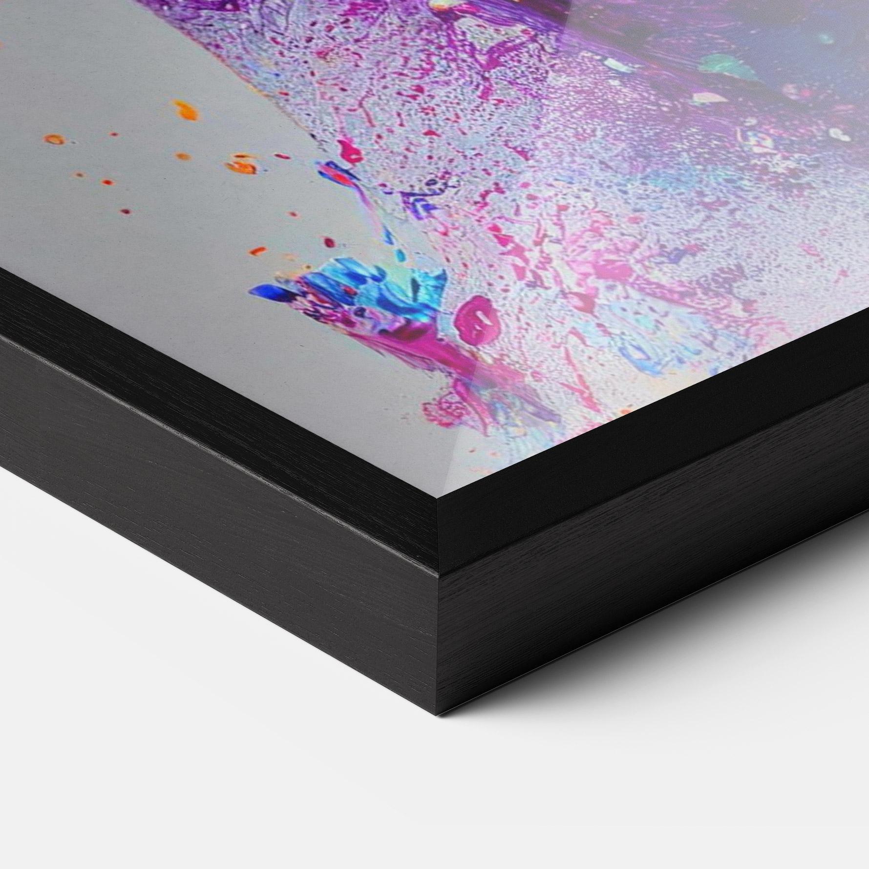 Keretezett Poszter Abstract Purple Face mockup 3