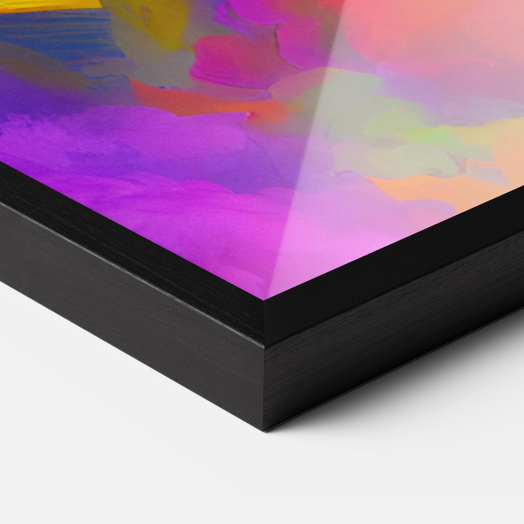 Keretezett Poszter Blurred Colorful Smoke mockup 3