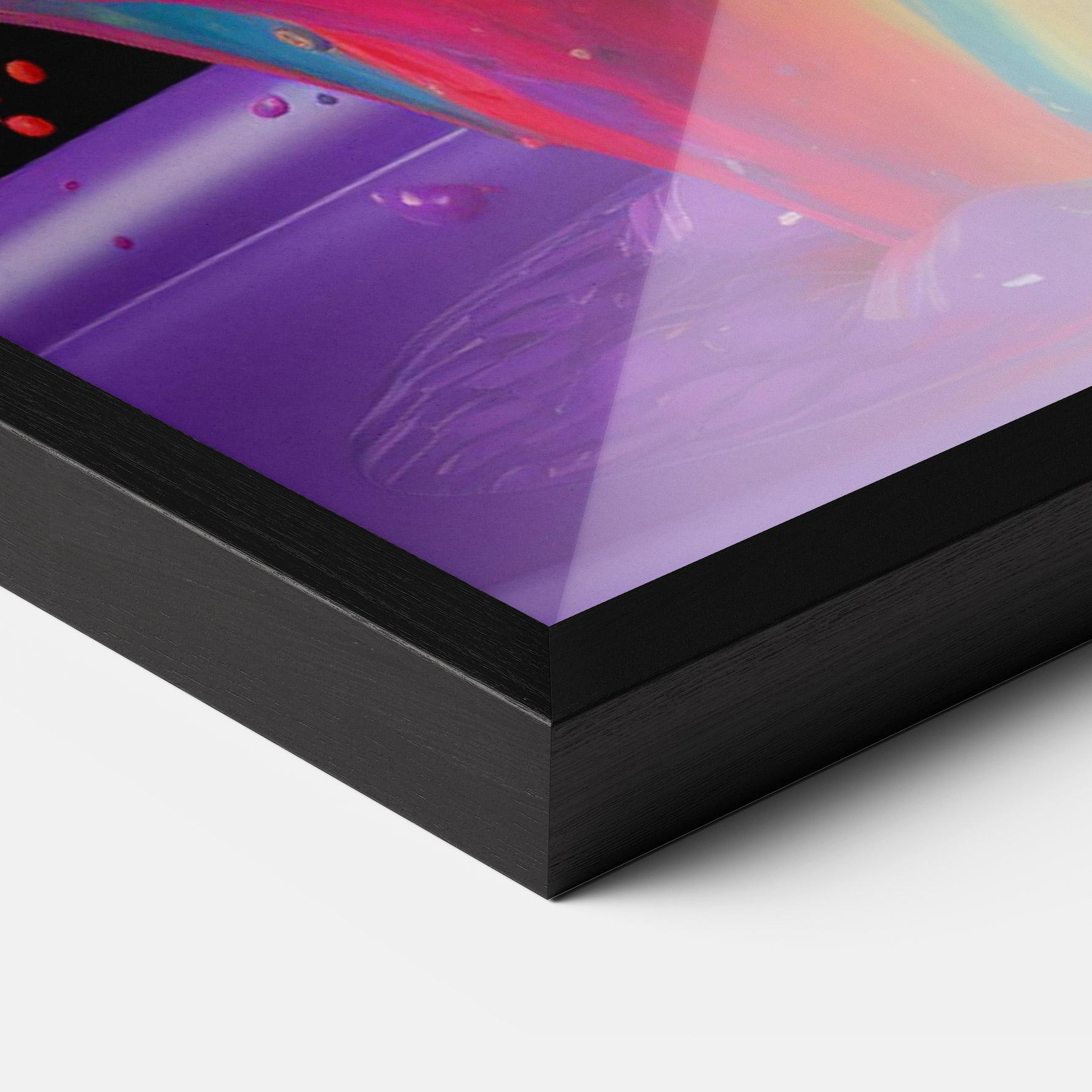 Keretezett Poszter Brightly Color Splashing mockup 3