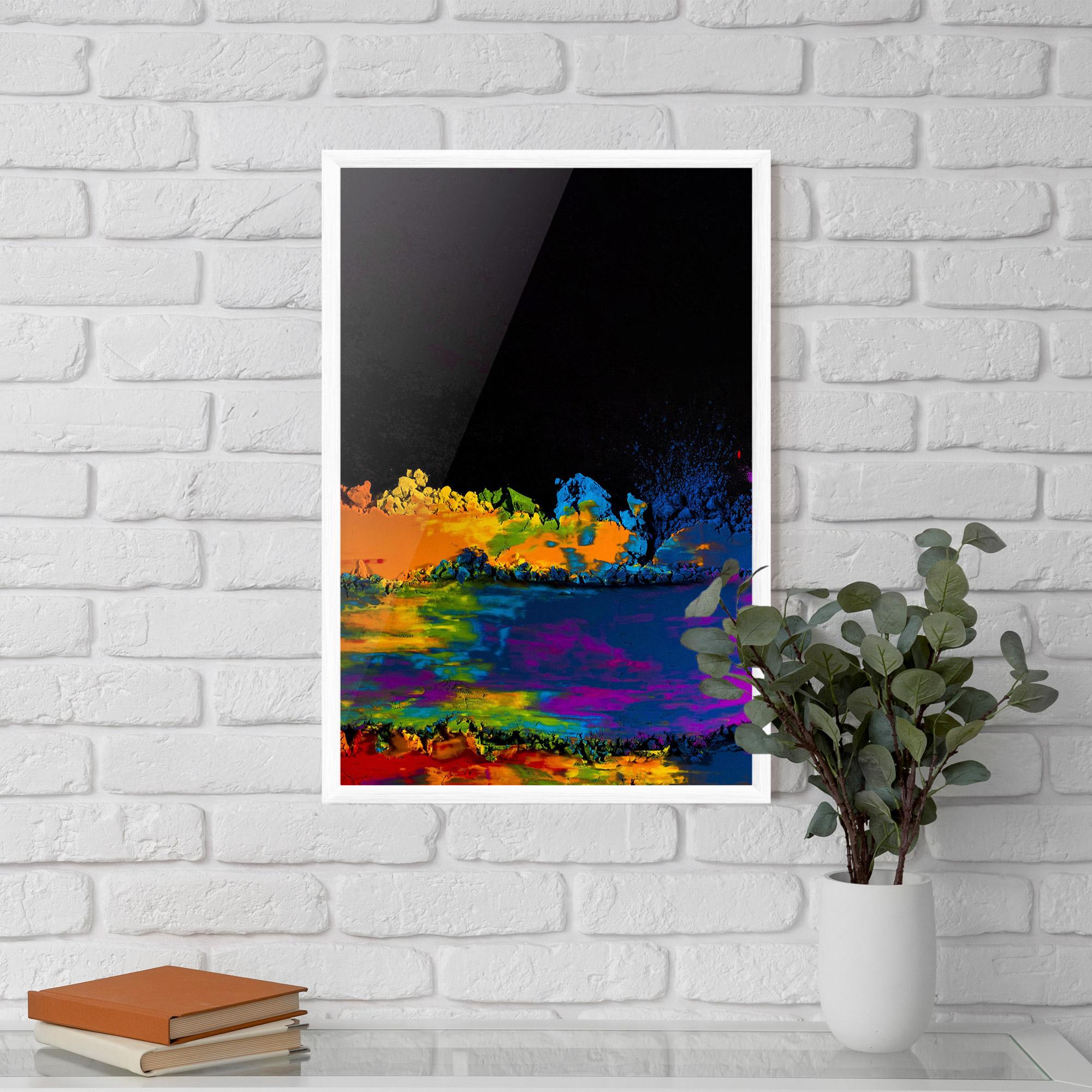 Keretezett Poszter Mixed Holi Colors mockup 5