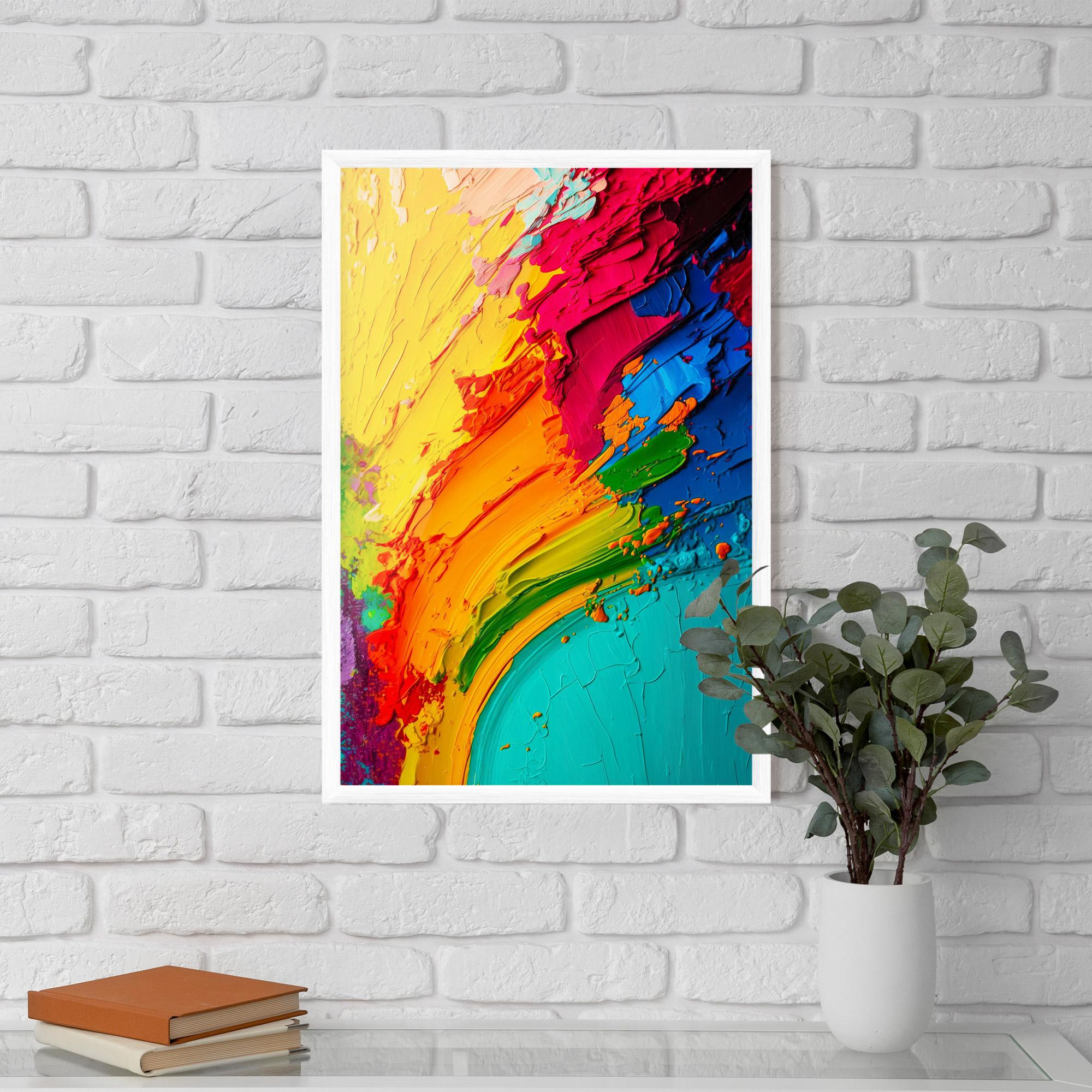 Keretezett Poszter Multicolored Painting mockup 5