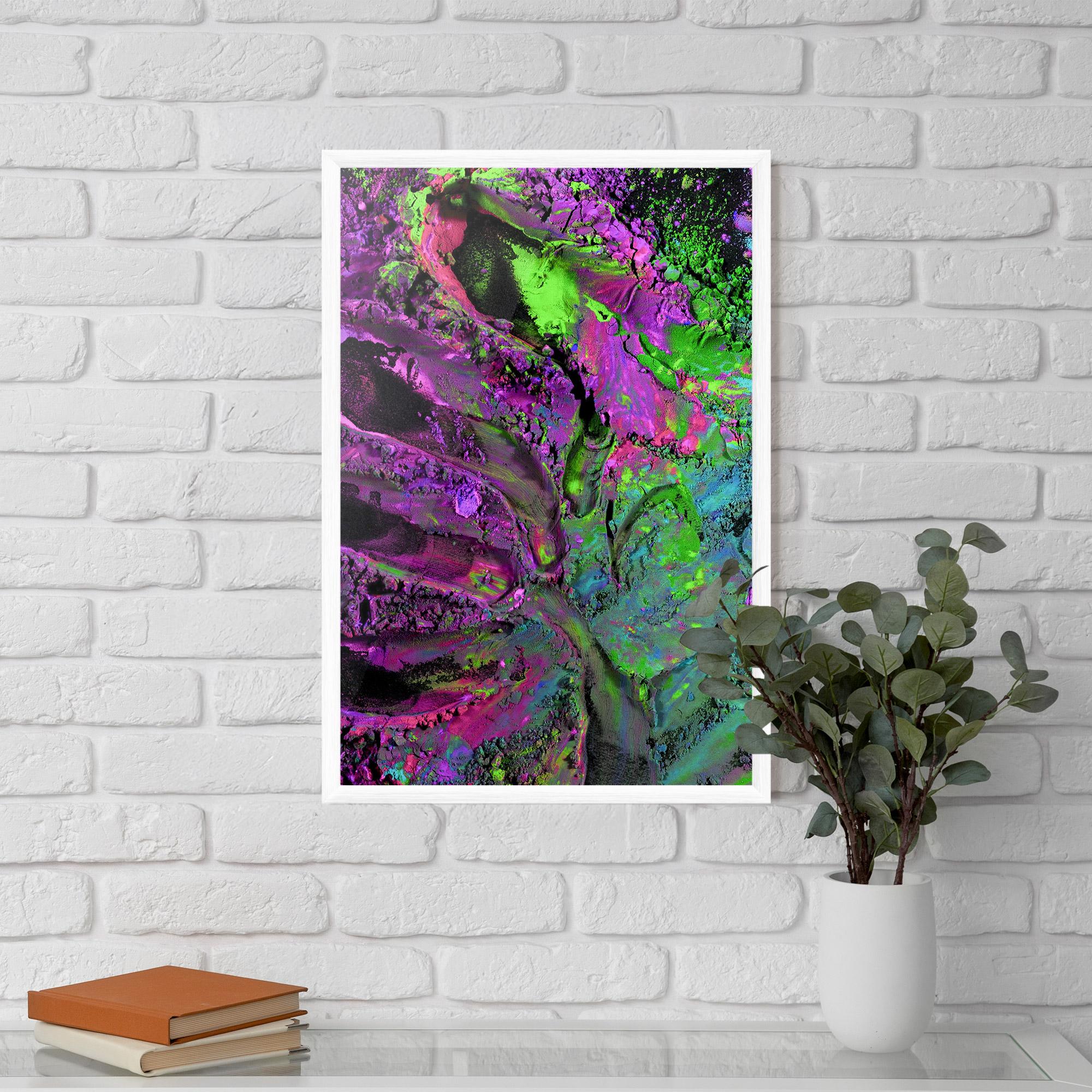 Keretezett Poszter Purple Powder mockup 5